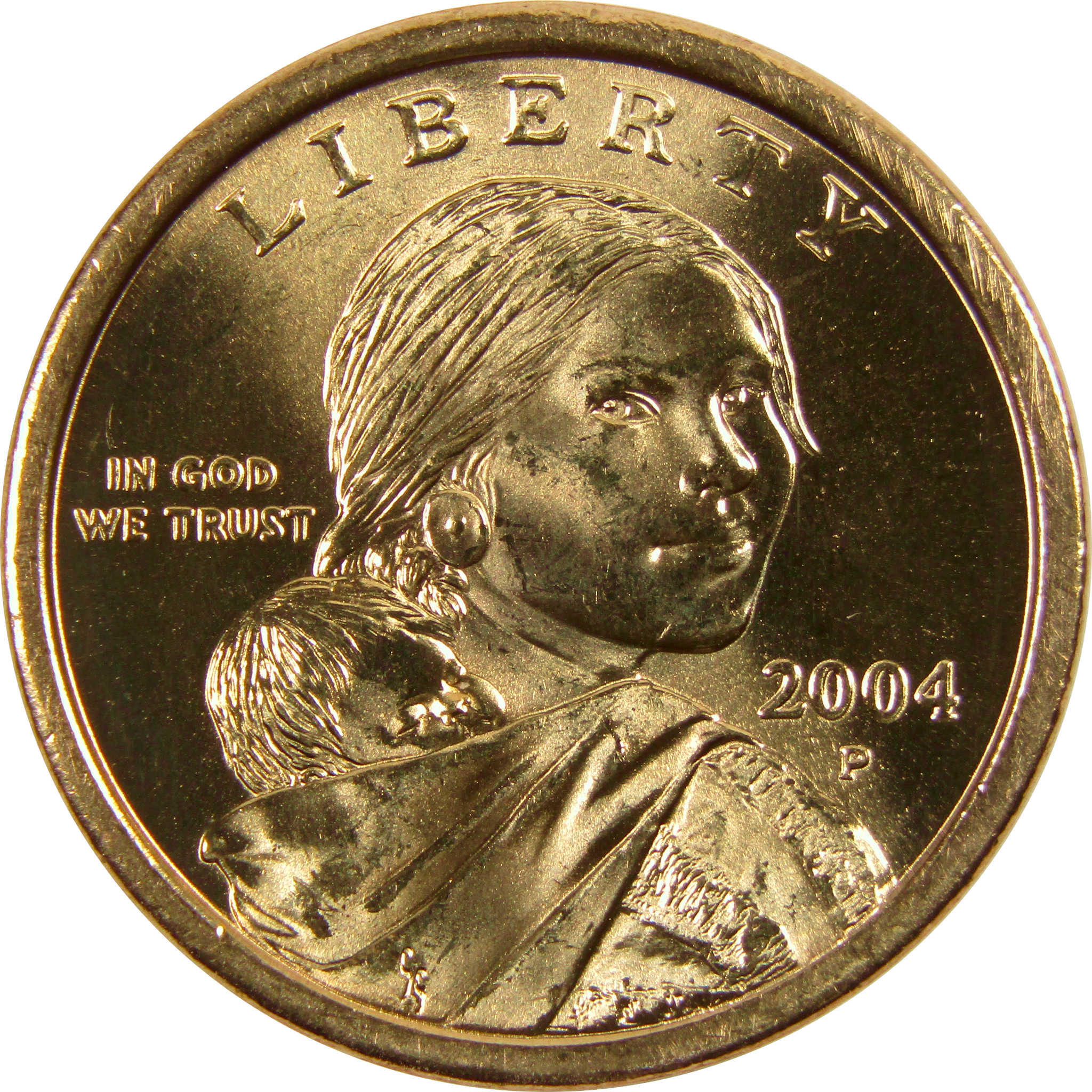 2004 P Sacagawea Native American Dollar BU Uncirculated $1 Coin