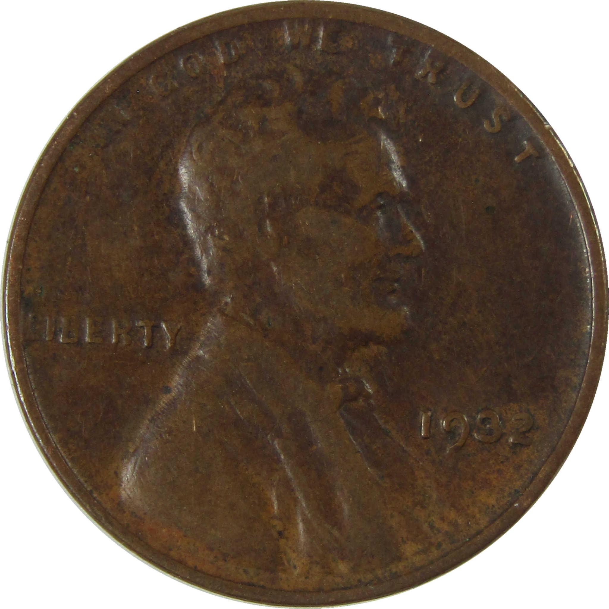 1932 Lincoln Wheat Cent F Fine Penny 1c Coin Collectible SKU:I26769
