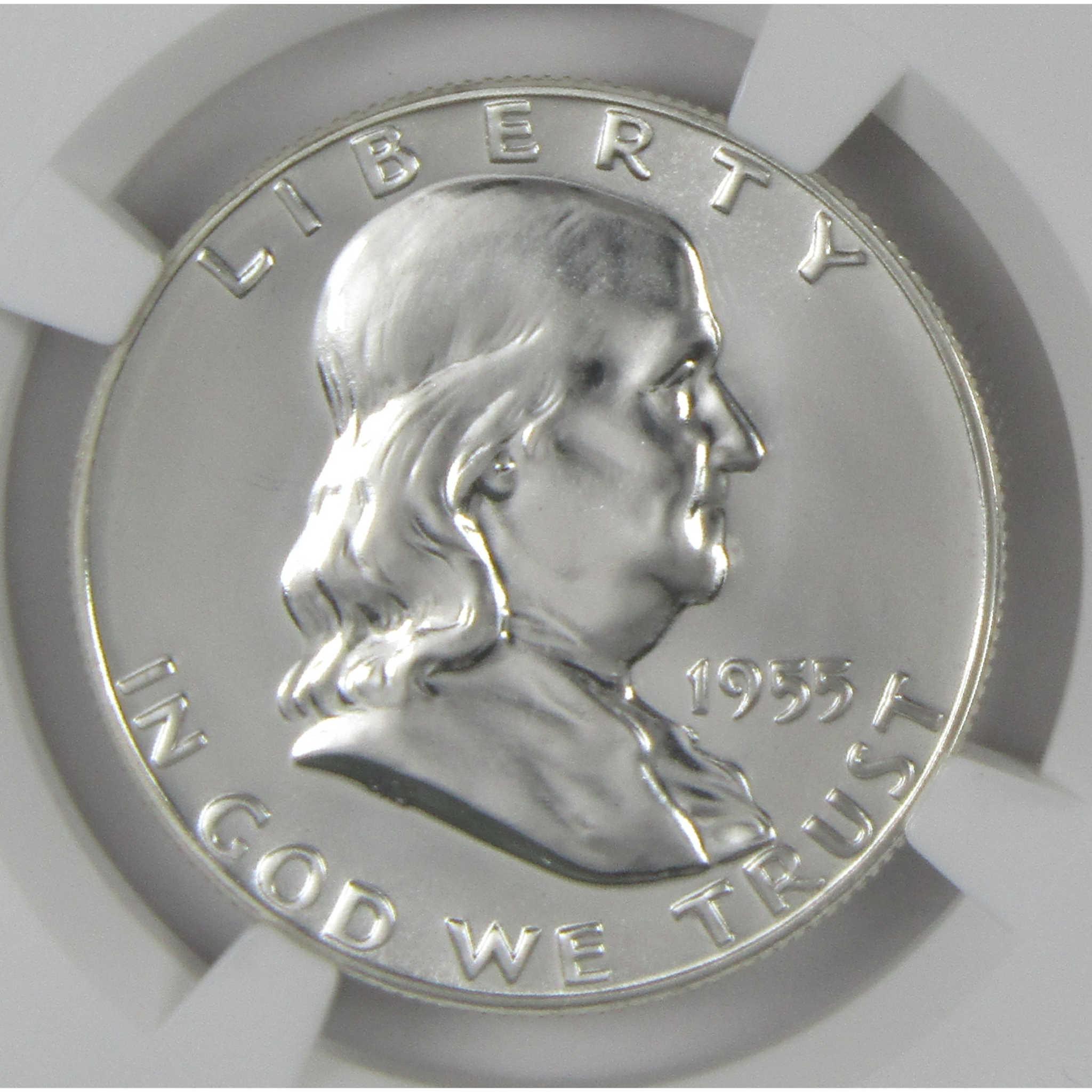 1955 Franklin Silver Half Dollar PF 68 NGC Proof 50c Coin SKU:I27403