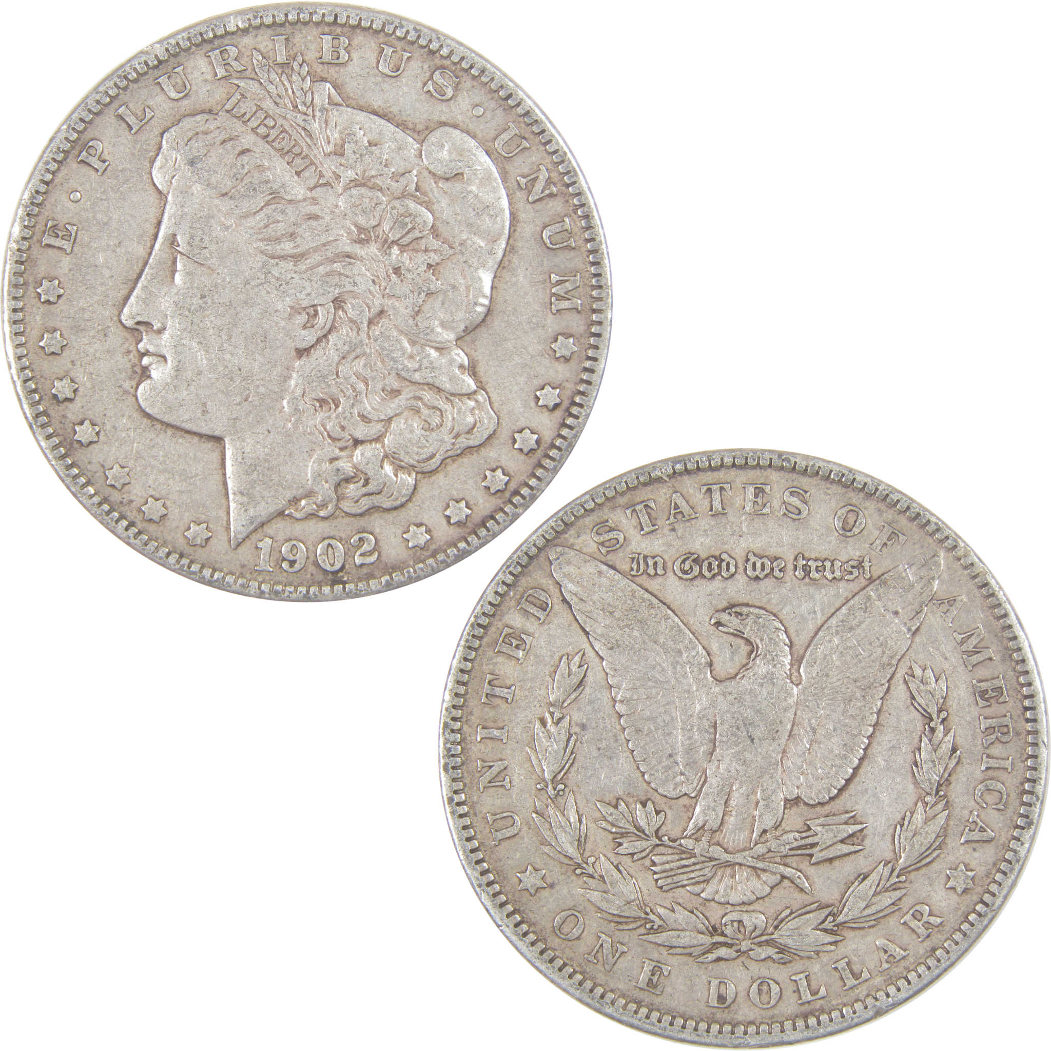 1902 Morgan Dollar VF Very Fine Silver $1 Coin SKU:I17285 - Morgan coin - Morgan silver dollar - Morgan silver dollar for sale - Profile Coins & Collectibles