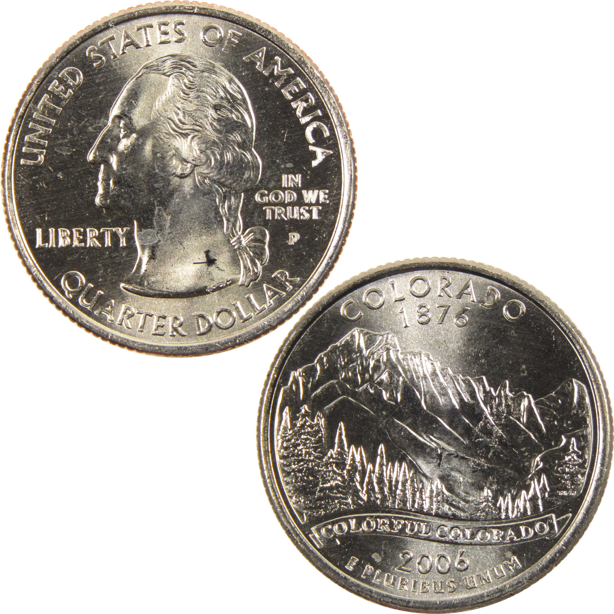 2006 P Colorado State Quarter BU Uncirculated Clad 25c Coin