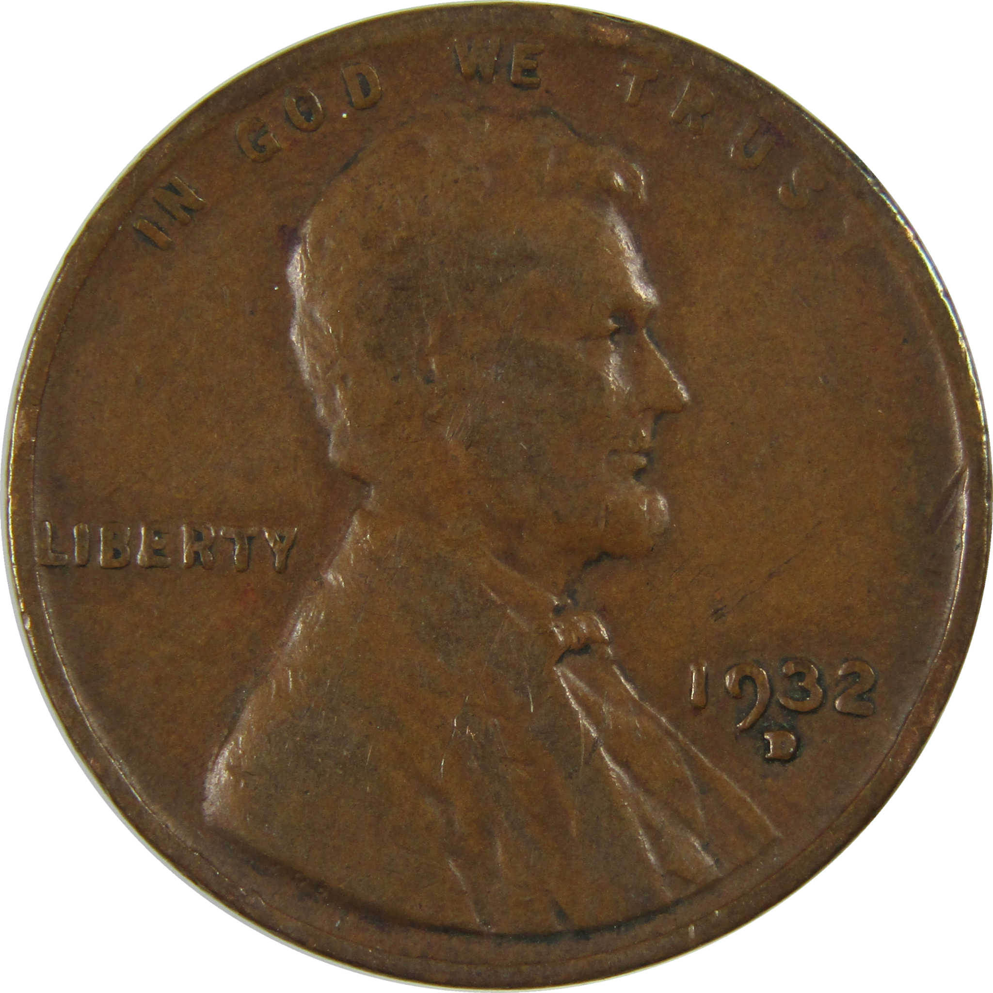 1932 D Lincoln Wheat Cent F Fine Penny 1c Coin Collectible SKU:I27124