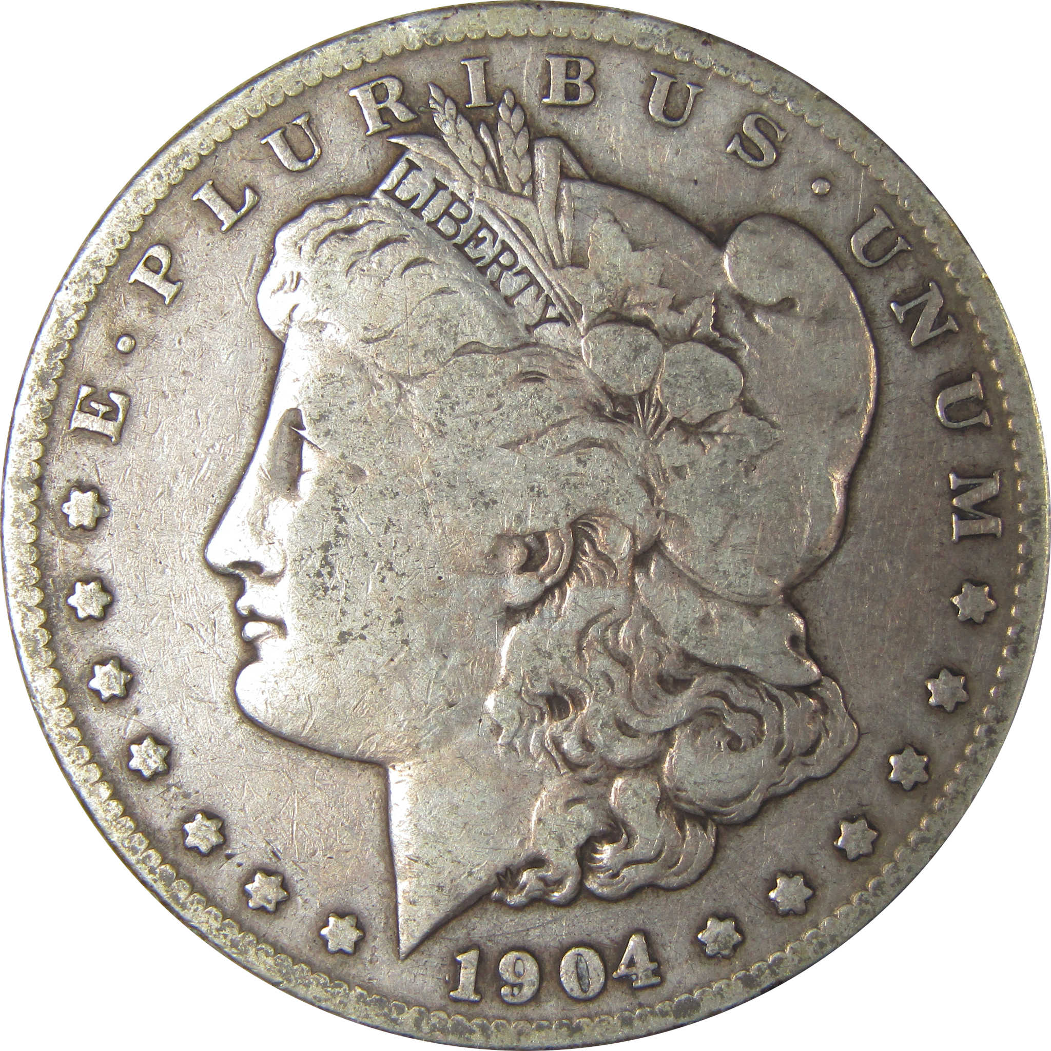 1904 S Morgan Dollar F Fine Silver $1 Coin SKU:I22512 - Morgan coin - Morgan silver dollar - Morgan silver dollar for sale - Profile Coins & Collectibles