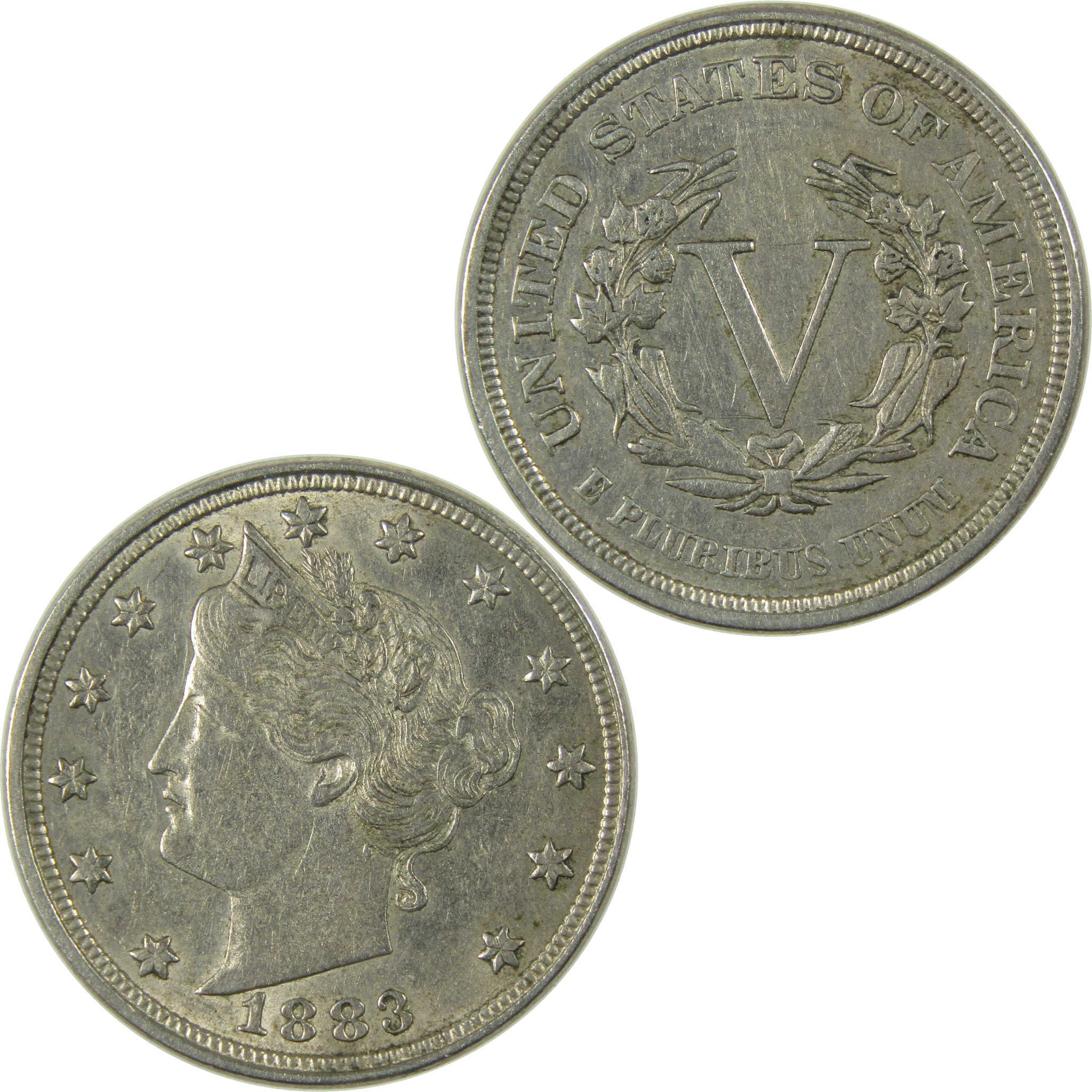 1883 No Cents Liberty Head V Nickel XF EF Extremely Fine SKU:I27232