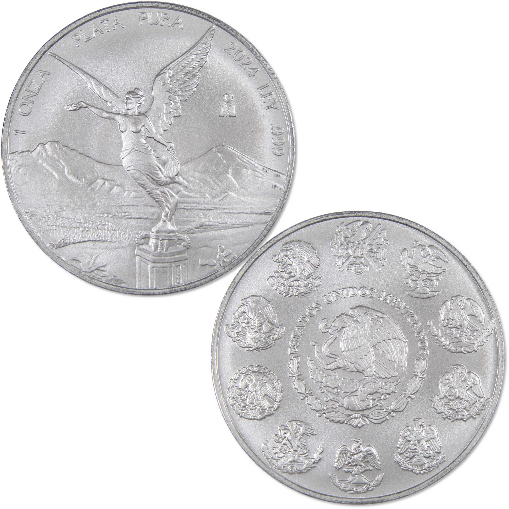 2024 Mexican Libertad BU Brilliant Uncirculated 1 oz .999 Silver Coin