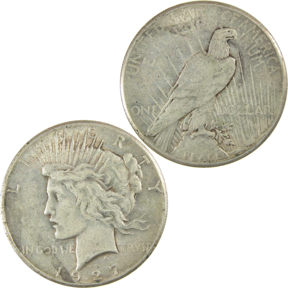 1927 Peace Silver Dollar XF EF Extremely Fine $1 Coin SKU:I27488