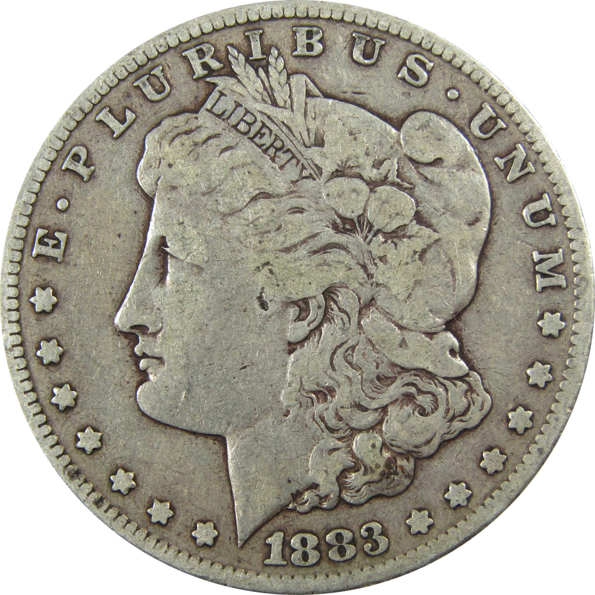 1883 S Morgan Silver Dollar F Fine $1 Coin Collectible SKU:CP1374 - Morgan coin - Morgan silver dollar - Morgan silver dollar for sale - Profile Coins & Collectibles