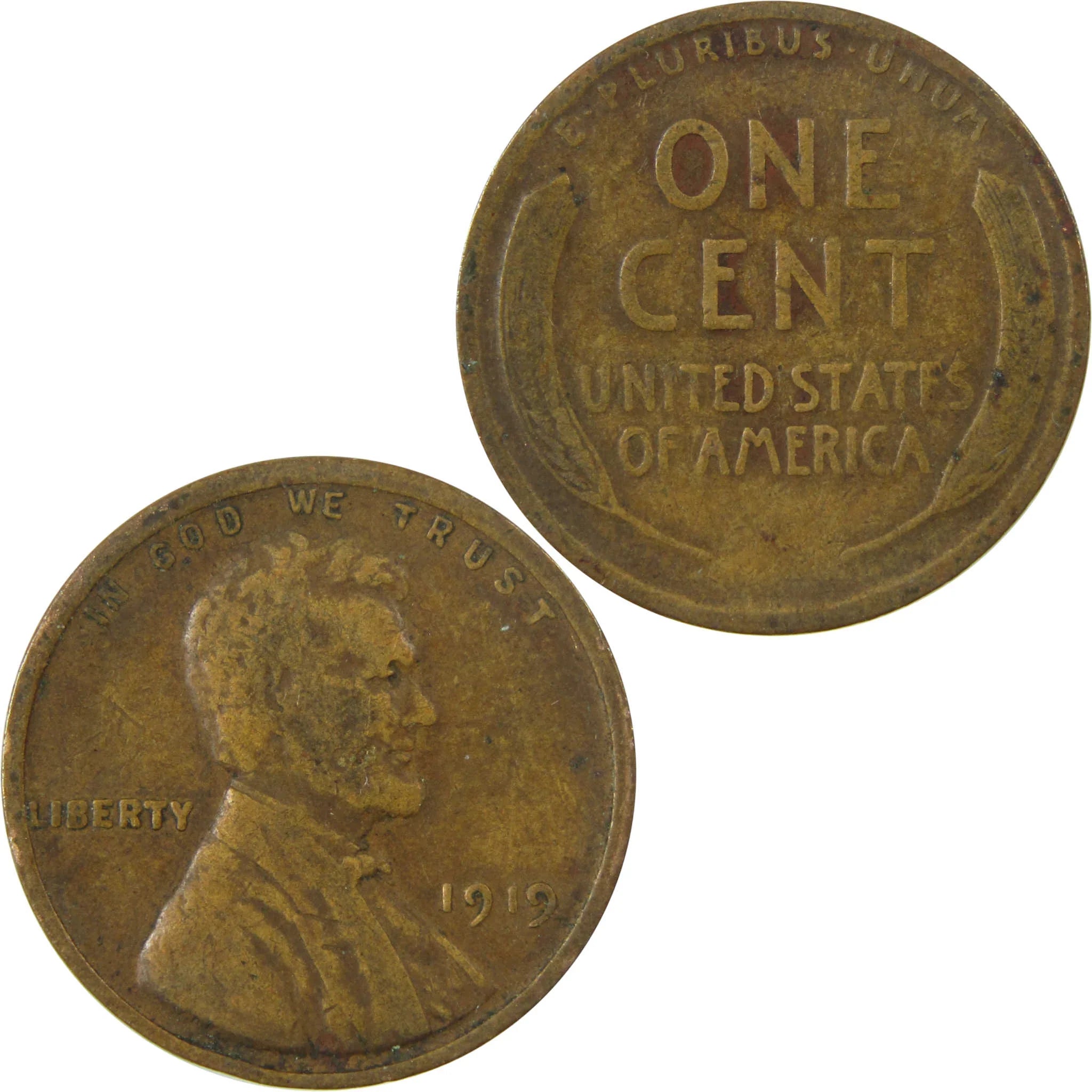 1919 Lincoln Wheat Cent G Good Penny 1c Coin SKU:I26819