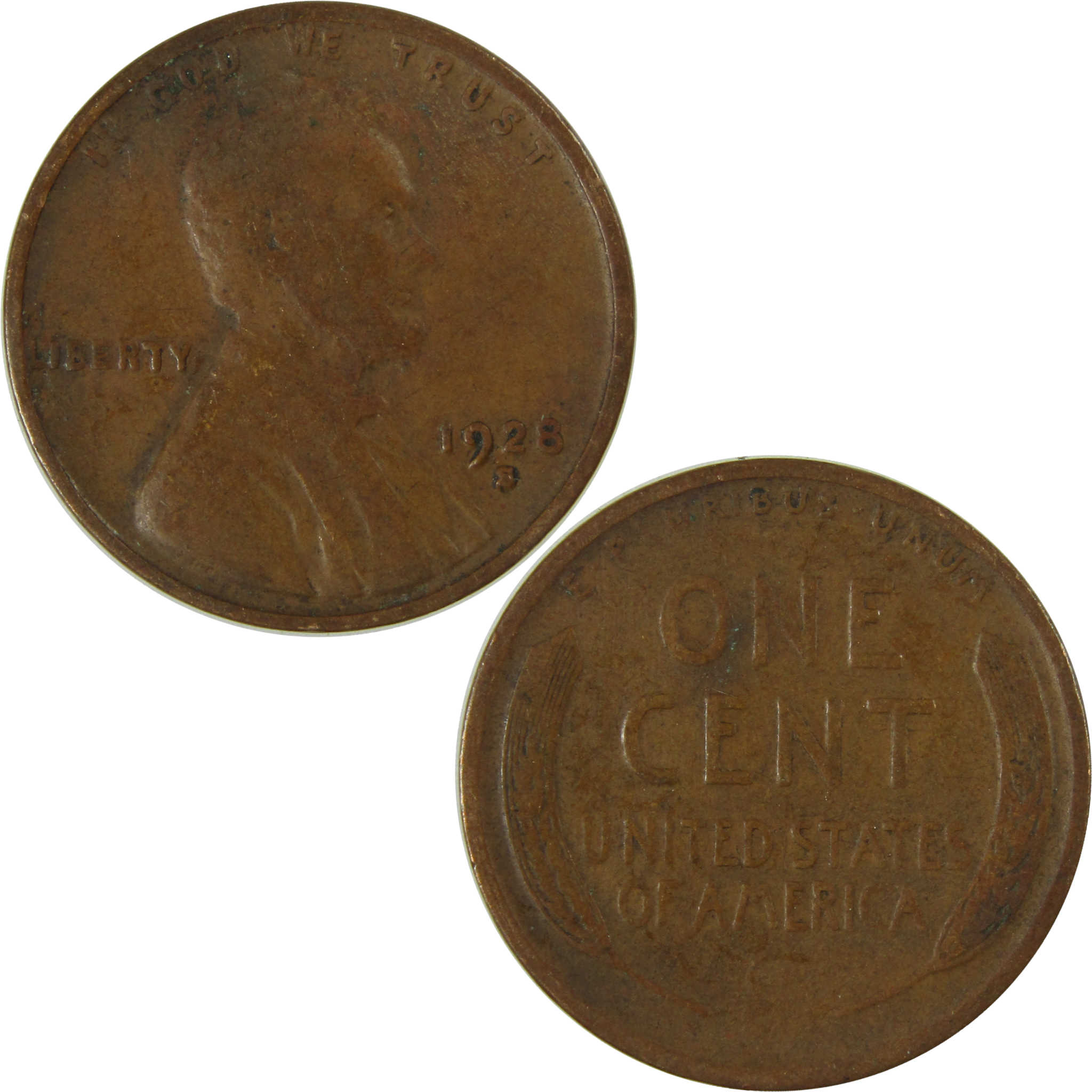 1928 S Lincoln Wheat Cent VG Very Good Penny 1c Coin SKU:I26684