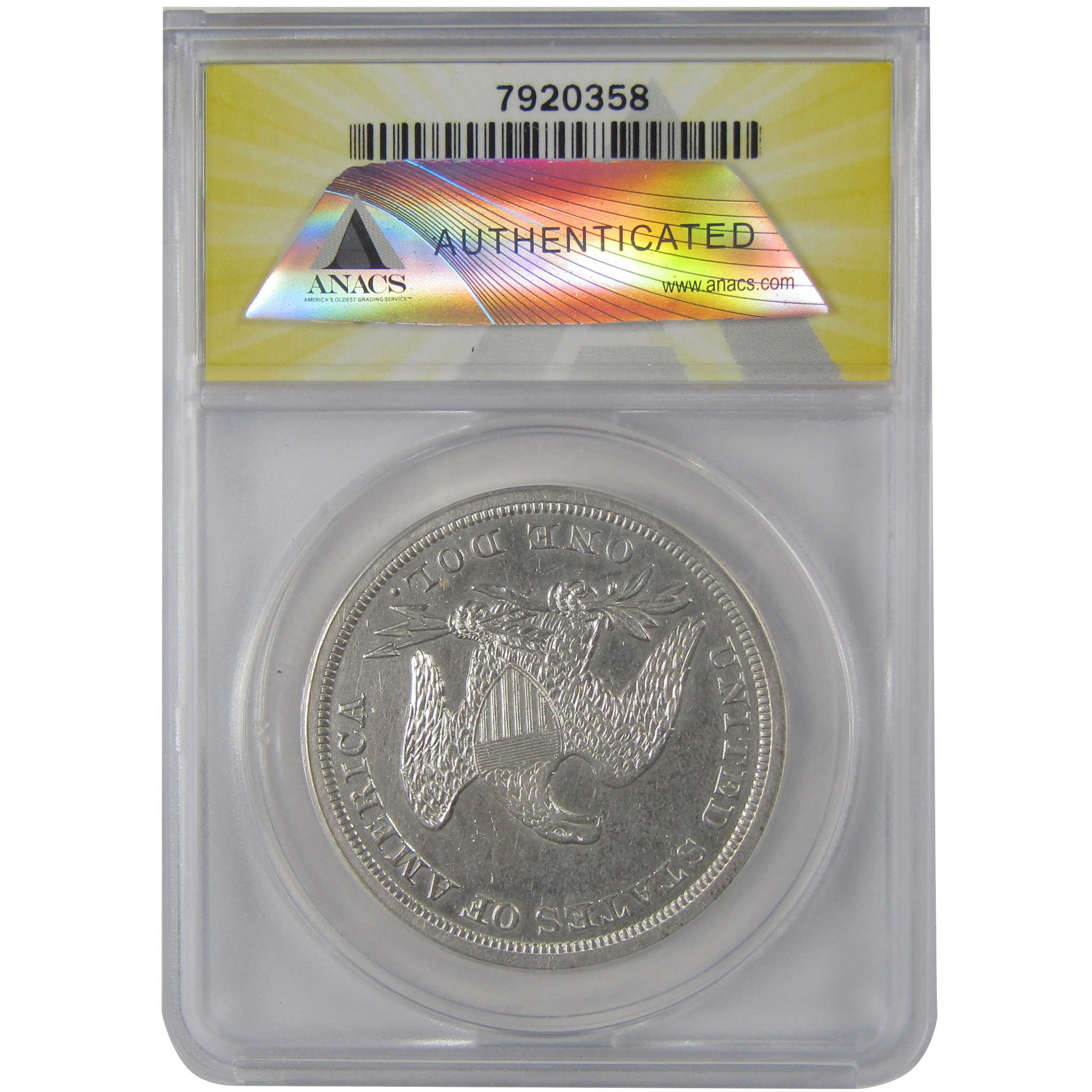 1842 Seated Liberty Dollar EF 45 Details ANACS Silver SKU:CP132