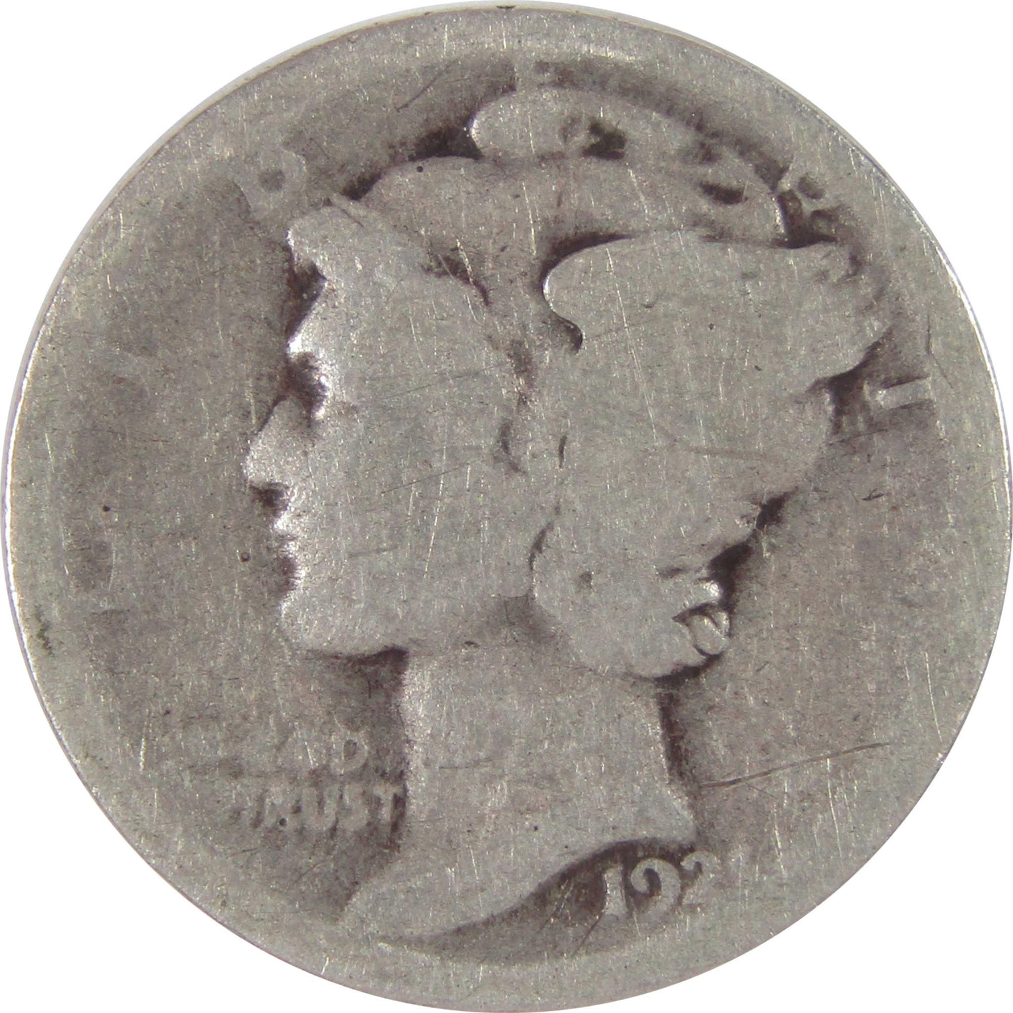 1921 Mercury Dime AG About Good Silver 10c Coin SKU:CPC9807