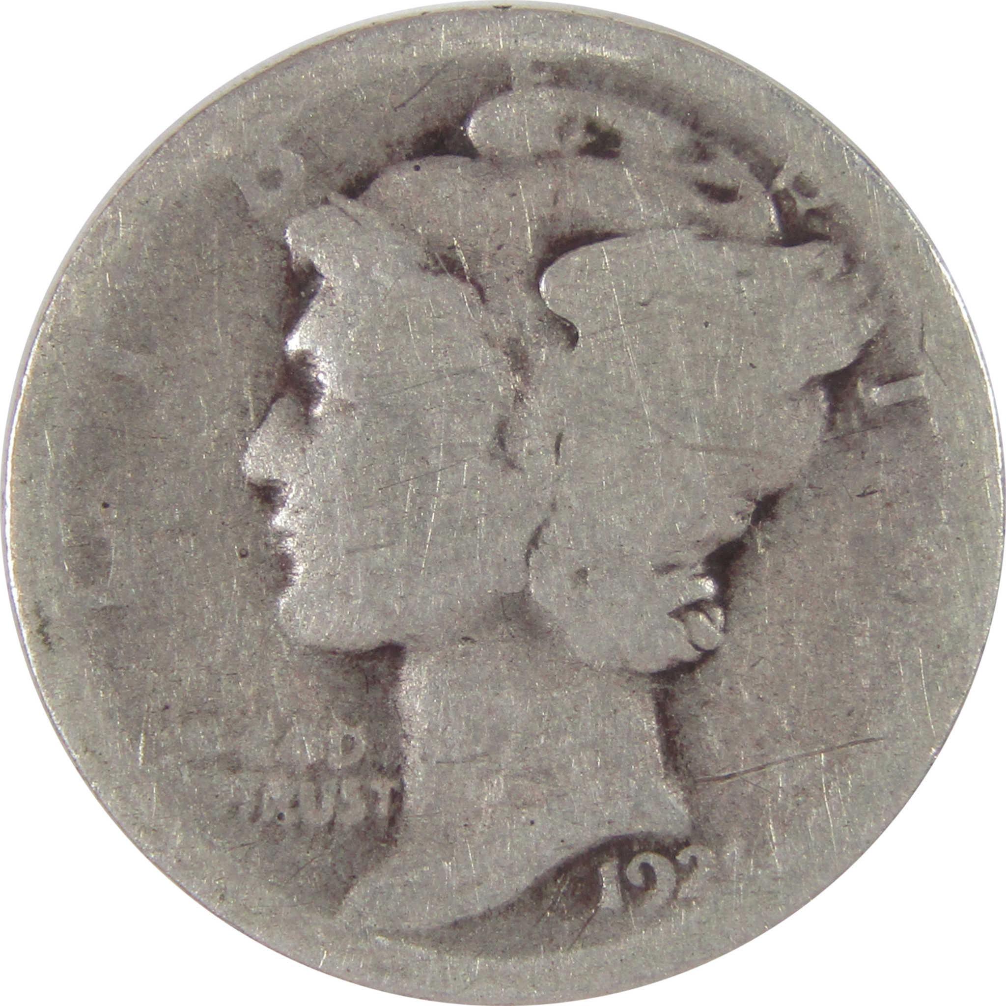 1921 Mercury Dime AG About Good Silver 10c Coin SKU:CPC9807
