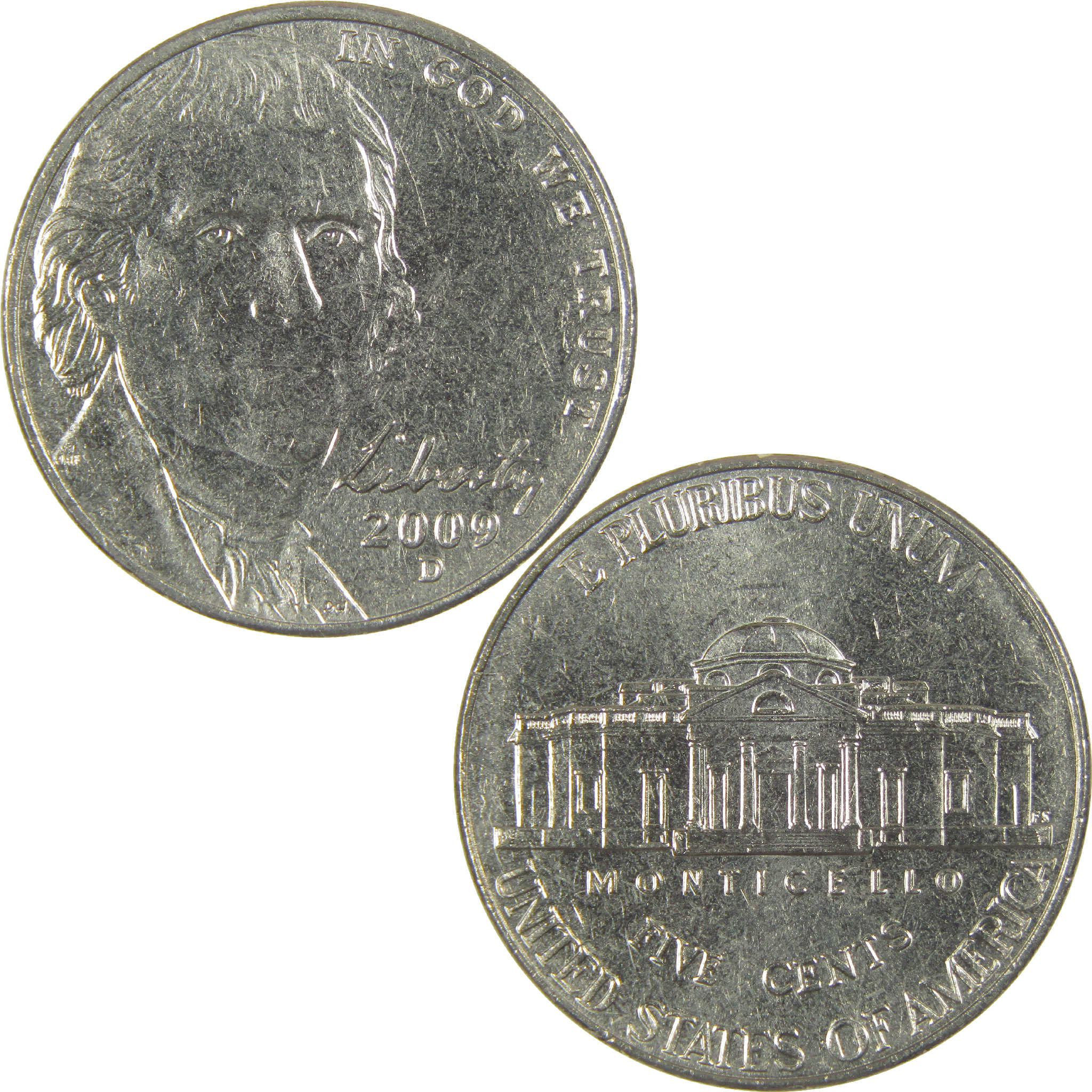 2009 D Jefferson Nickel Uncirculated 5c Coin