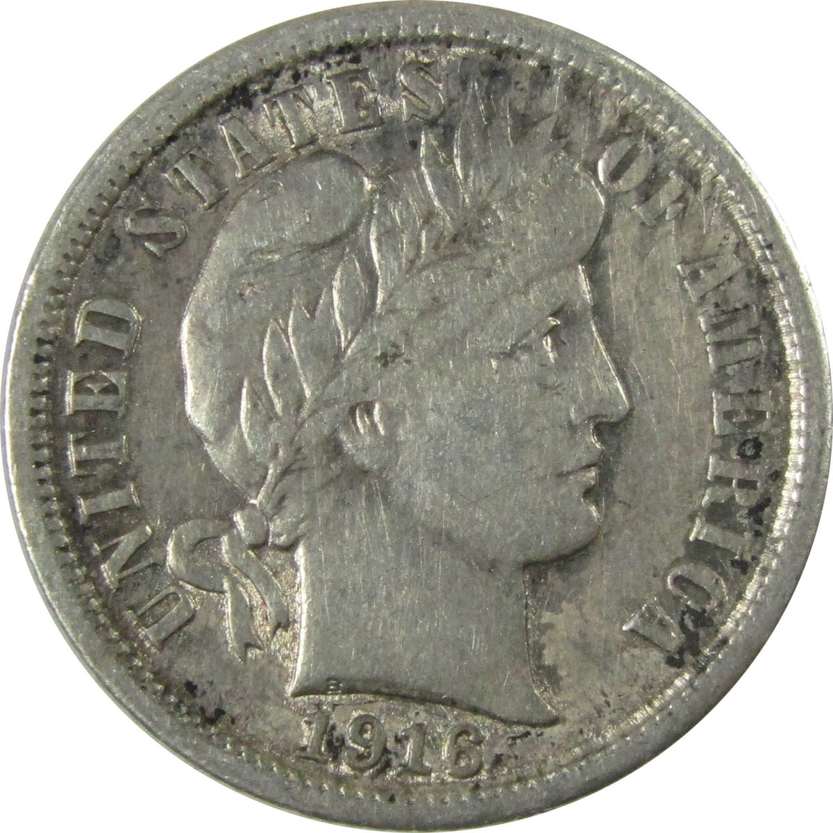 1916 Barber Silver Dime XF EF Extremely Fine Details SKU:CP1026