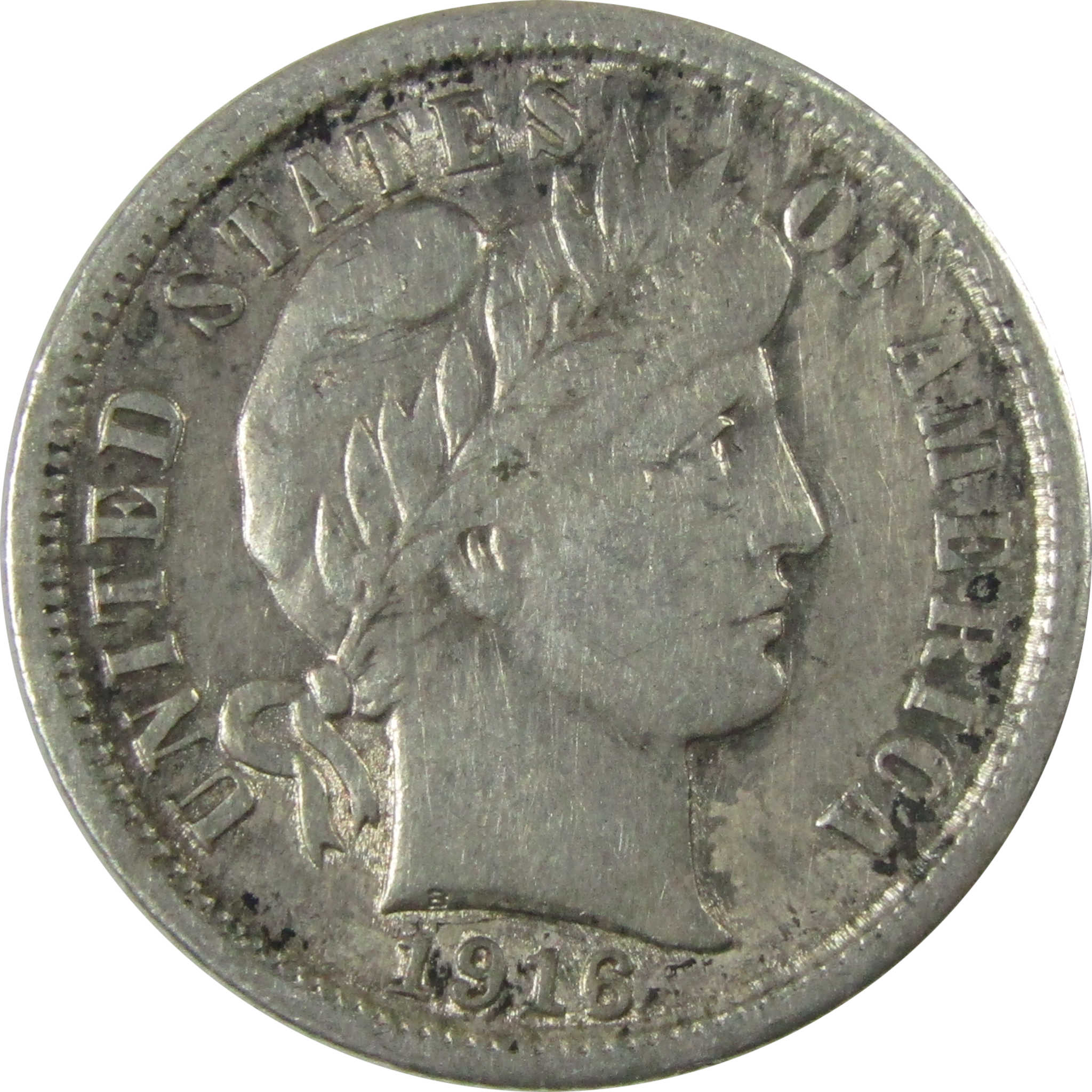 1916 Barber Silver Dime XF EF Extremely Fine Details SKU:CP1026