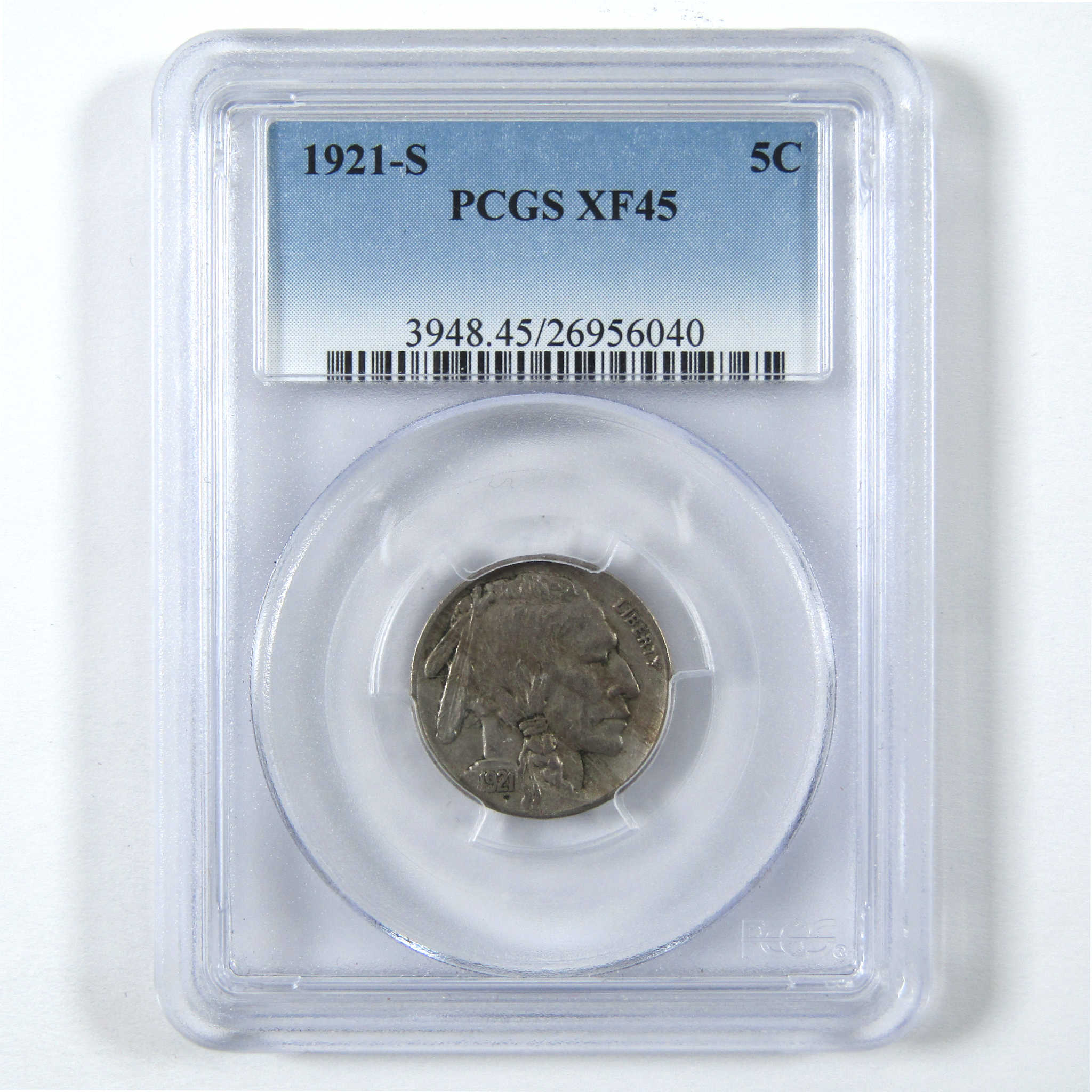 1921 S Indian Head Buffalo Nickel XF 45 PCGS 5c Coin SKU:I14120
