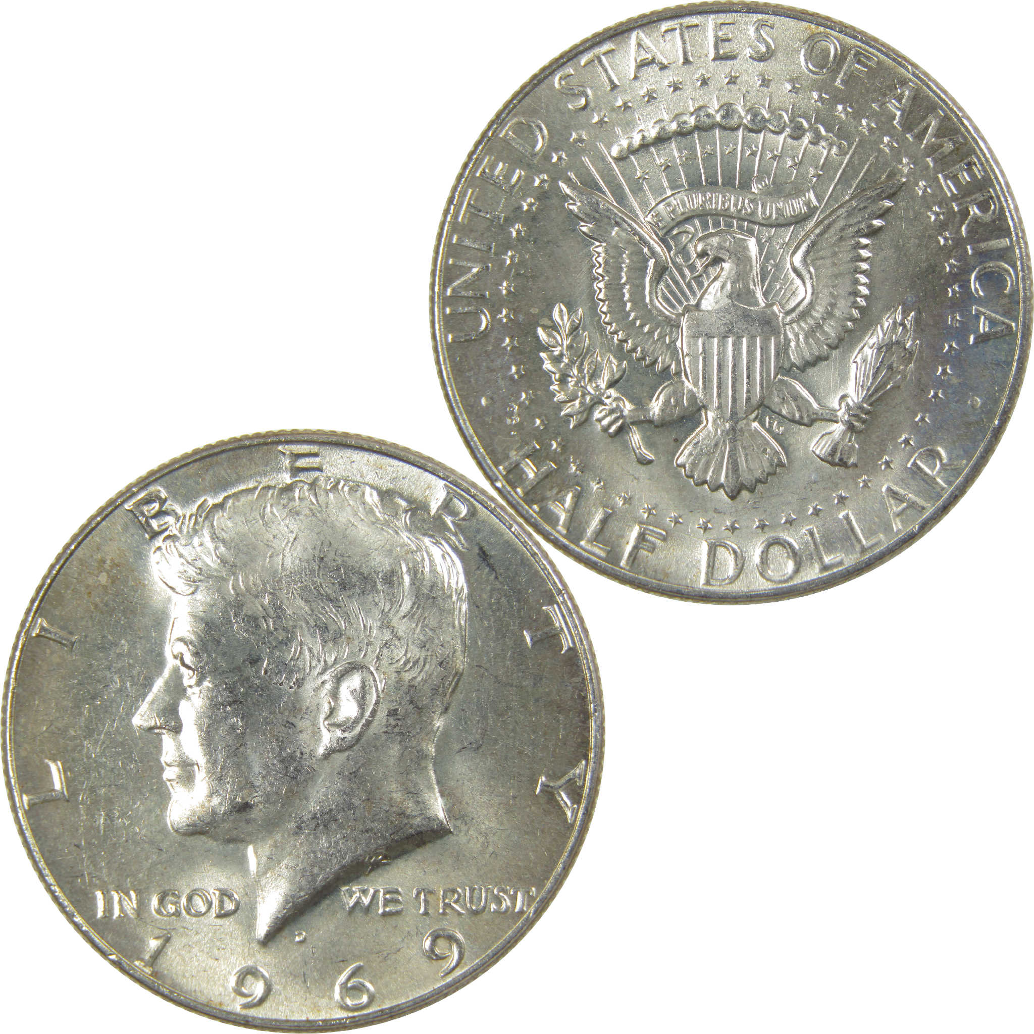 1969 D Kennedy Half Dollar Circulated Silver Clad 50c Coin Collectible