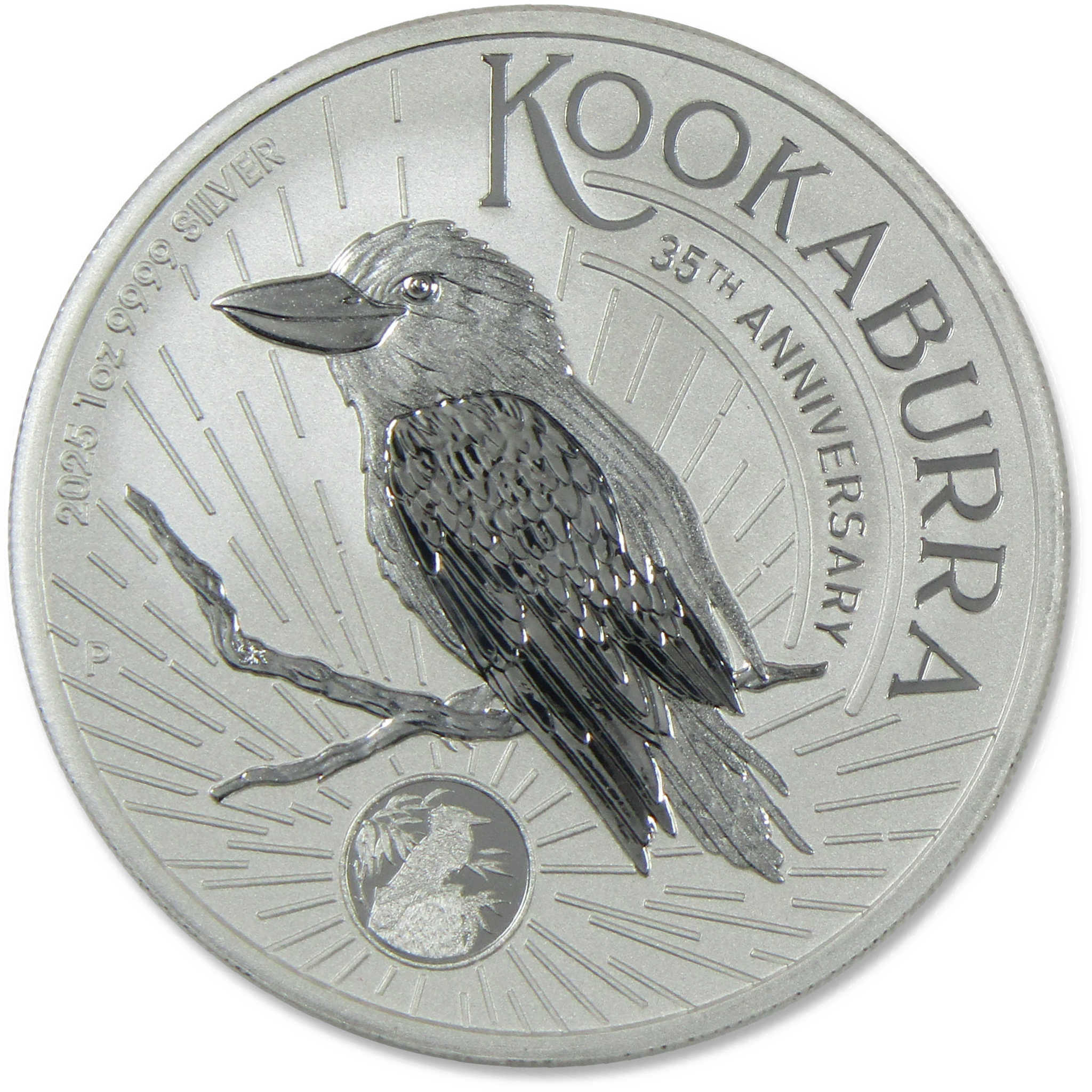 2025 Australian Kookaburra 35th Anniversary 1 oz .9999 Silver Coin BU