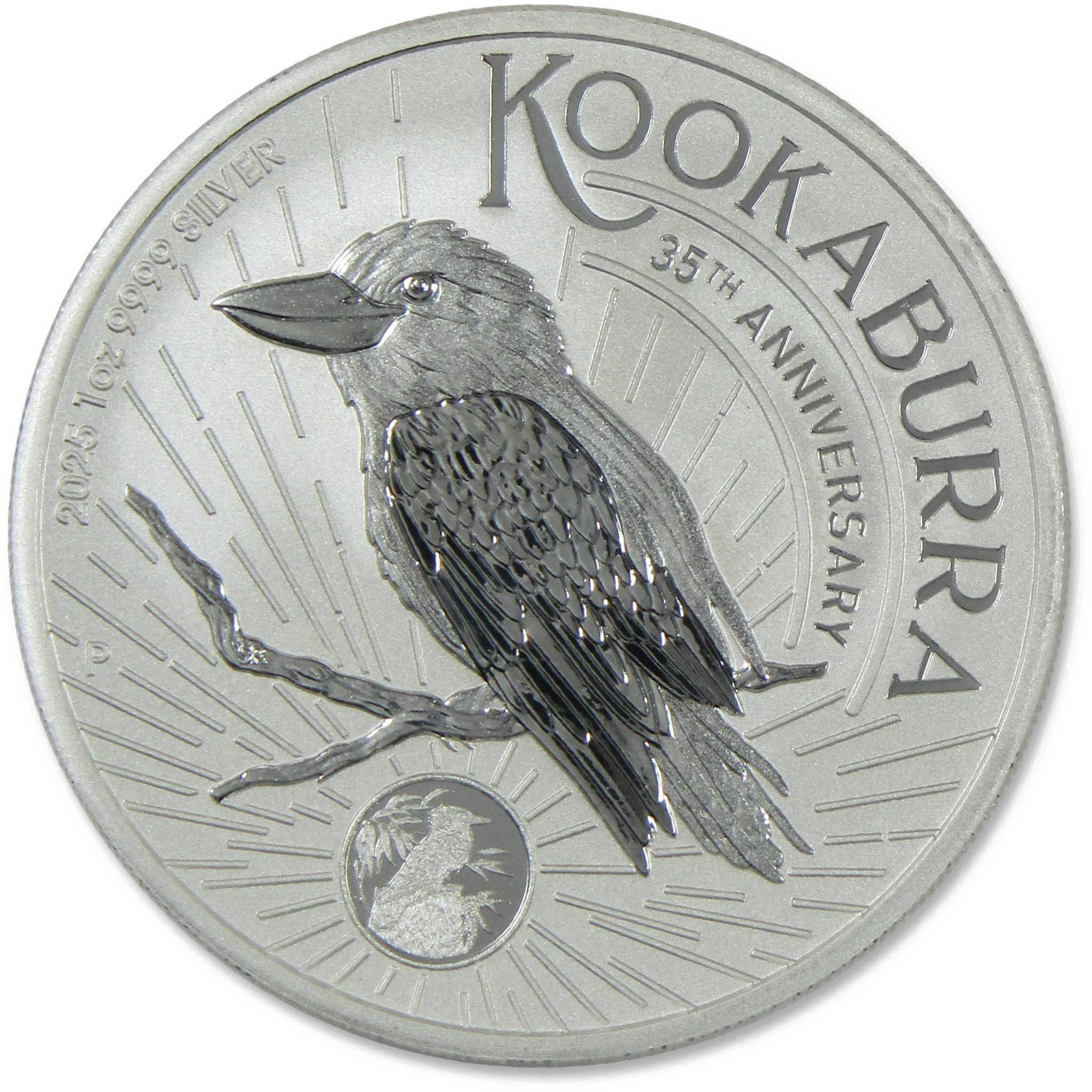 2025 Australian Kookaburra 35th Anniversary 1 oz .9999 Silver Coin BU