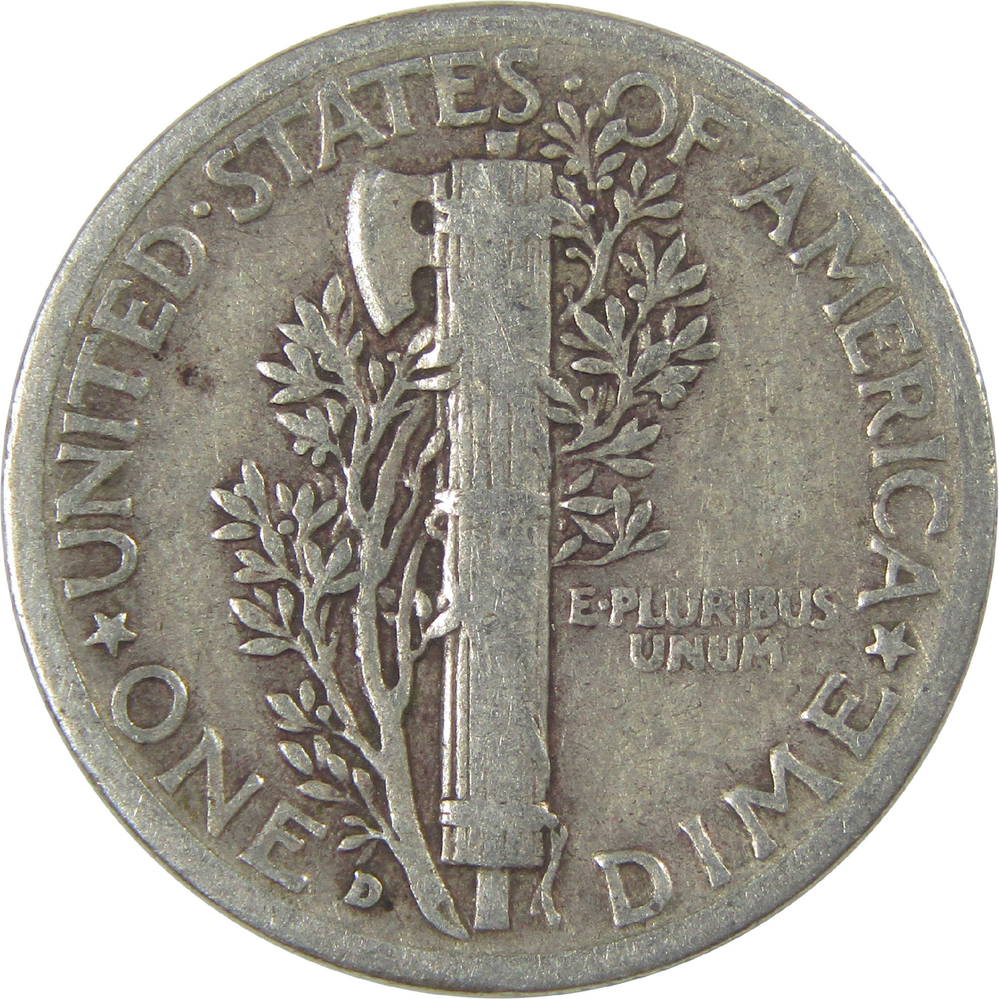 1942 D Mercury Dime Circulated Silver 10c Coin Collectible