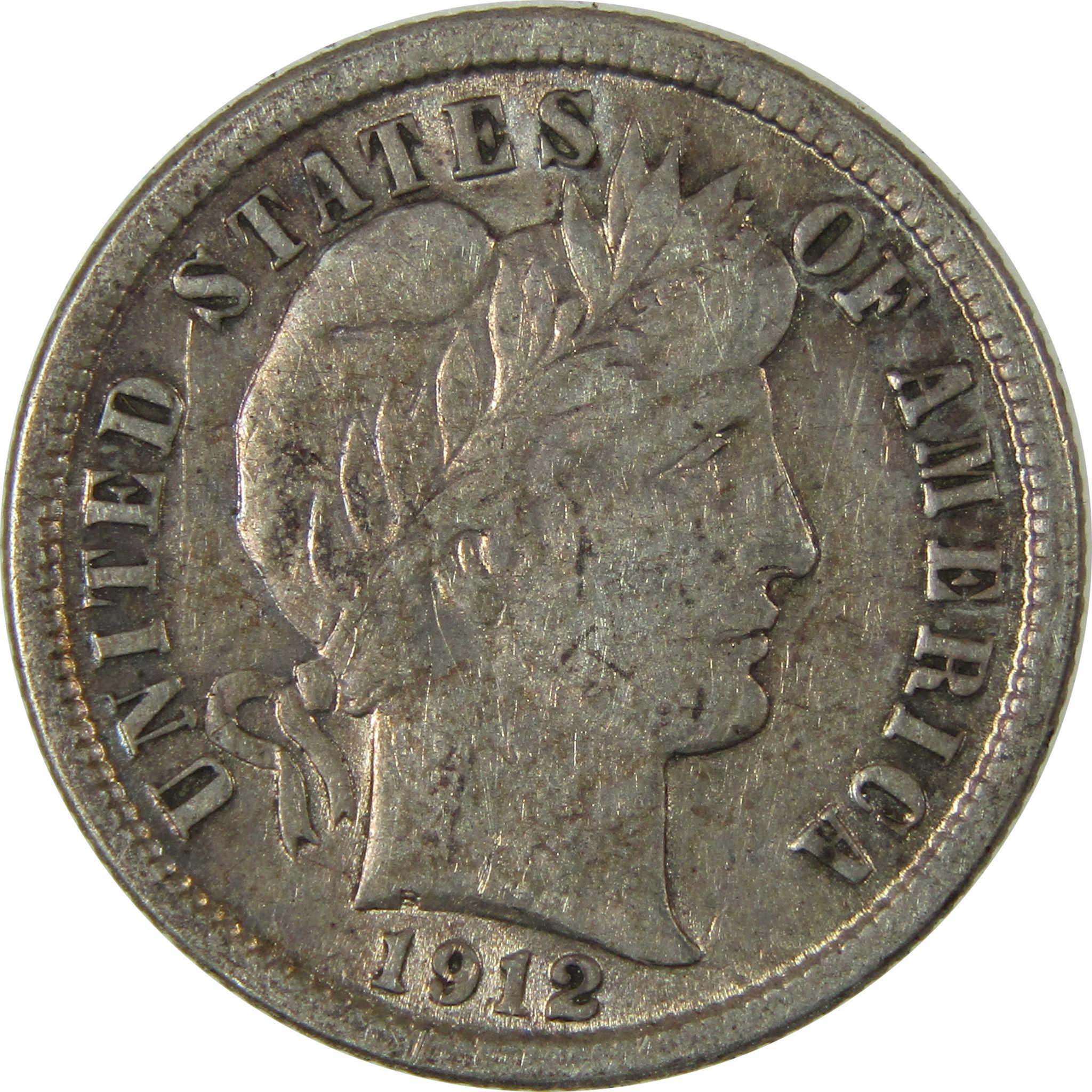 1912 Barber Silver Dime XF EF Extremely Fine Details SKU:CP995