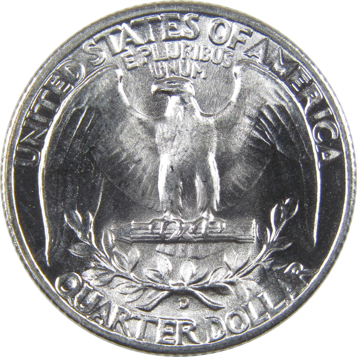 1943 D Washington Silver Quarter Uncirculated Mint State 25c Coin