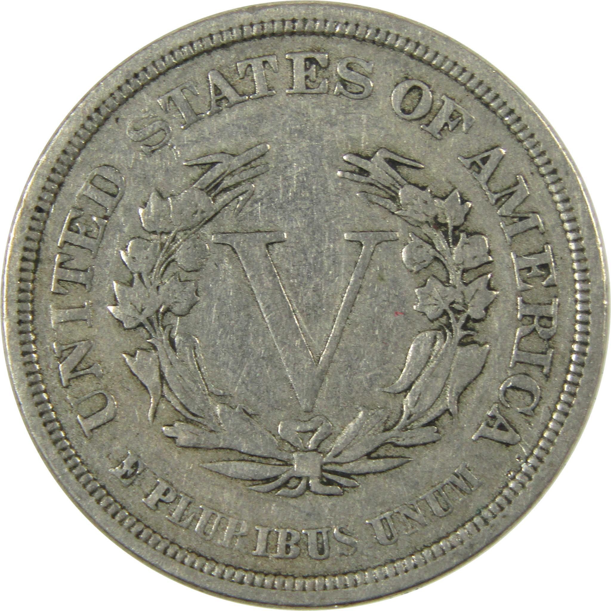 1883 No Cents Liberty Head V Nickel VF Very Fine 5c Coin SKU:I26531