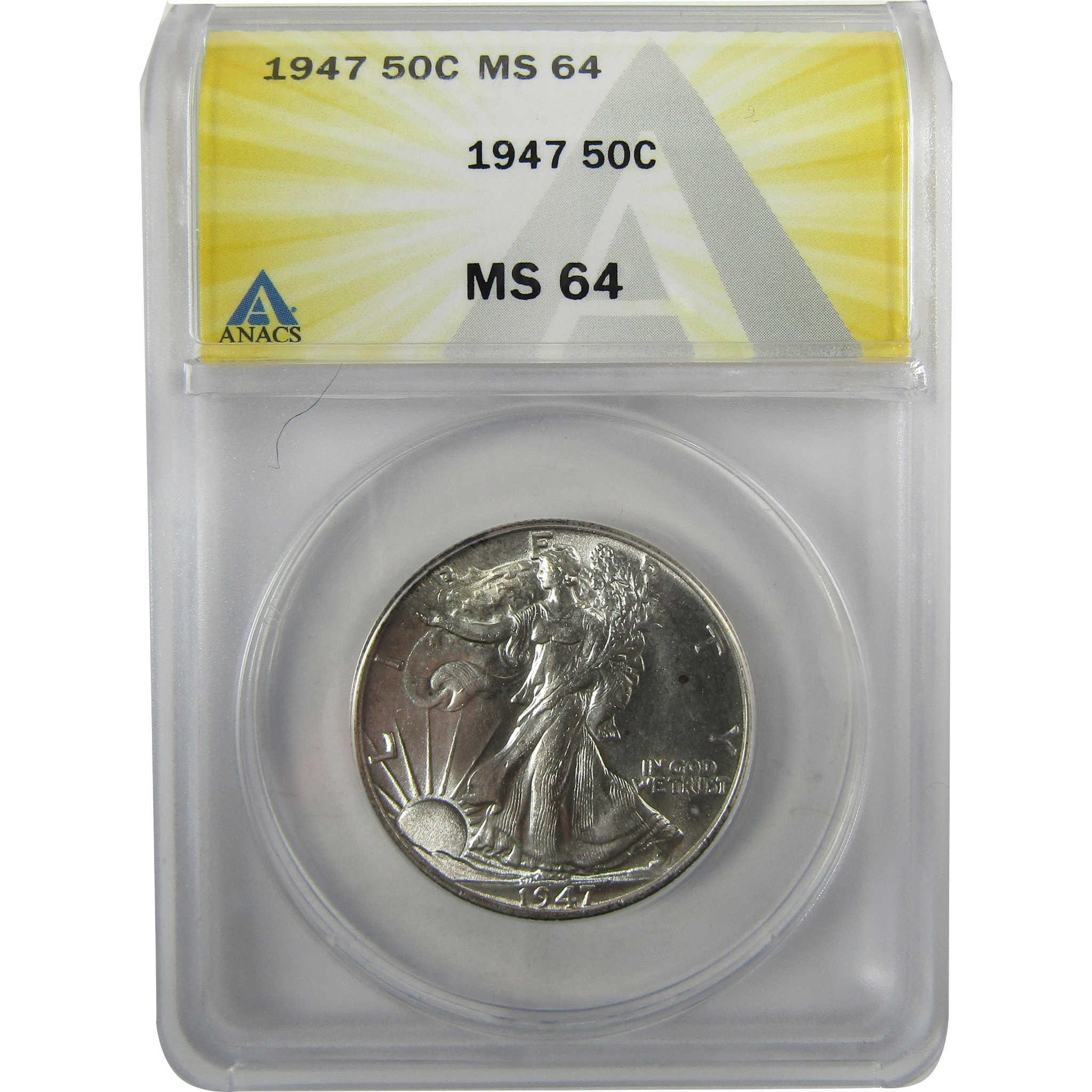 1947 Liberty Walking Silver Half Dollar MS 64 ANACS SKU:I28038