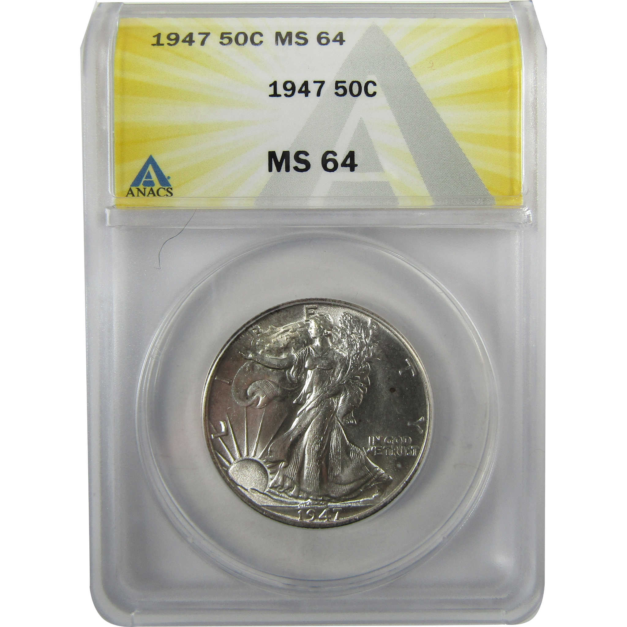 1947 Liberty Walking Silver Half Dollar MS 64 ANACS SKU:I28038