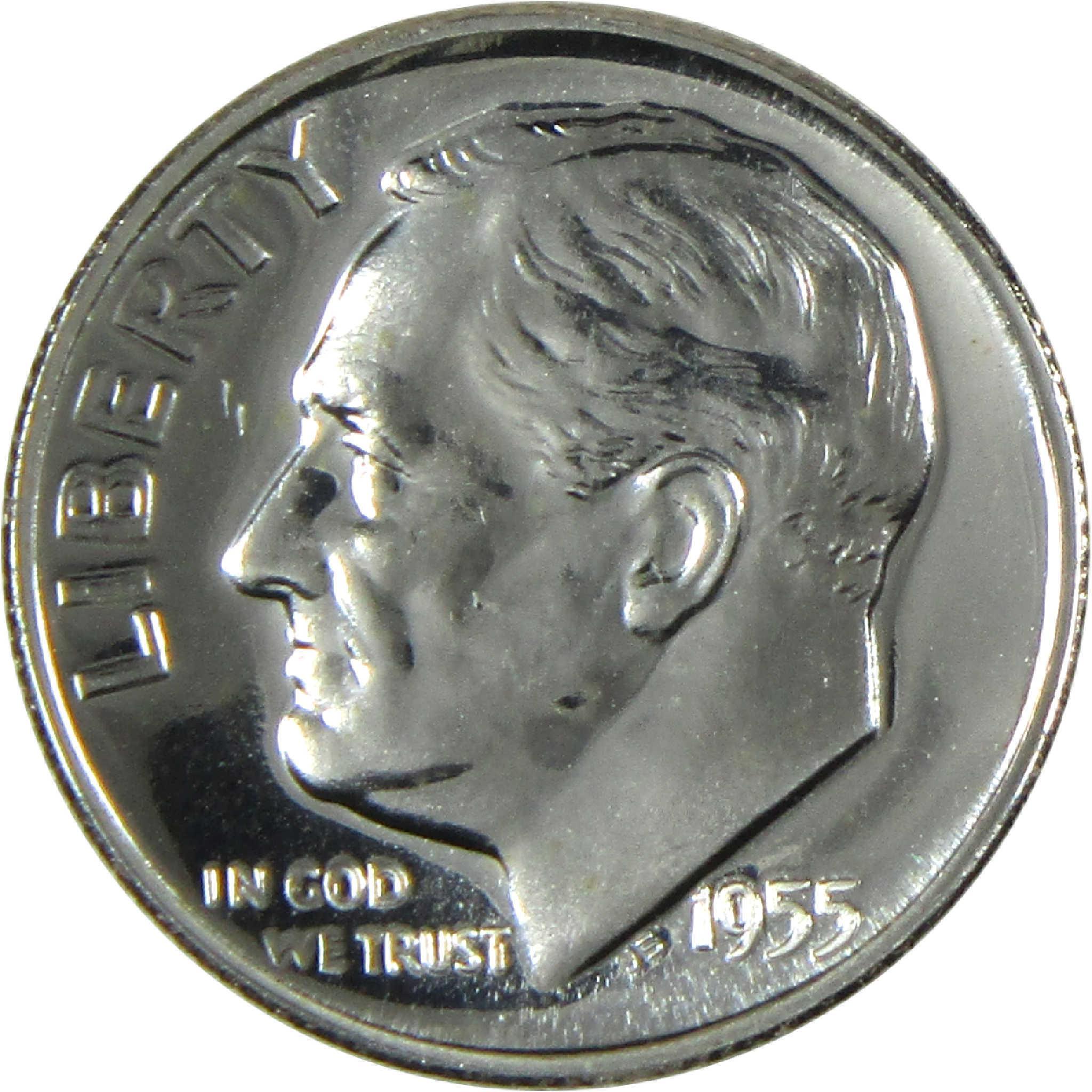 1955 Roosevelt Silver Dime Proof 10c Coin Collectible