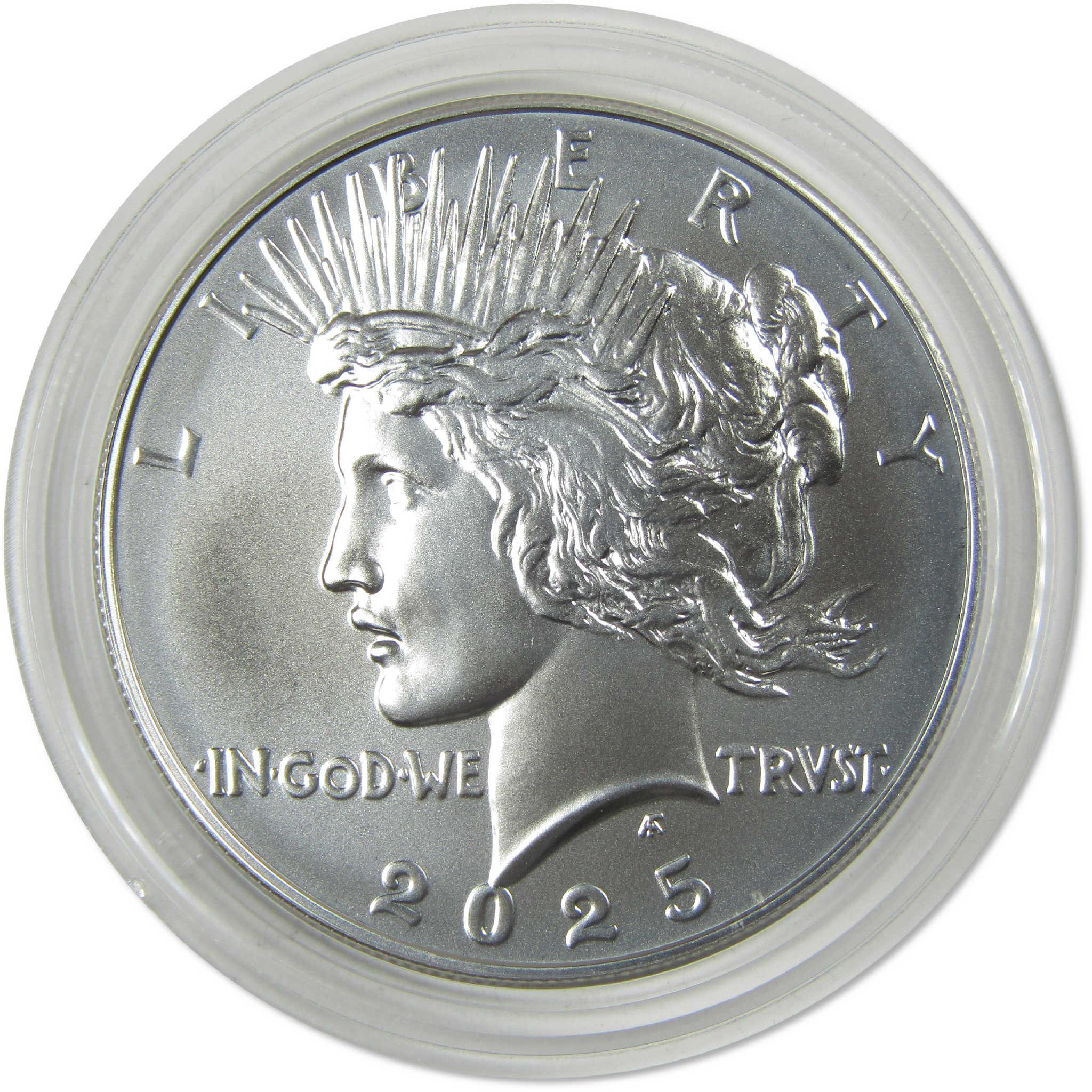 2025 Peace Dollar BU Uncirculated .999 Silver Bullion $1 Coin OGP COA