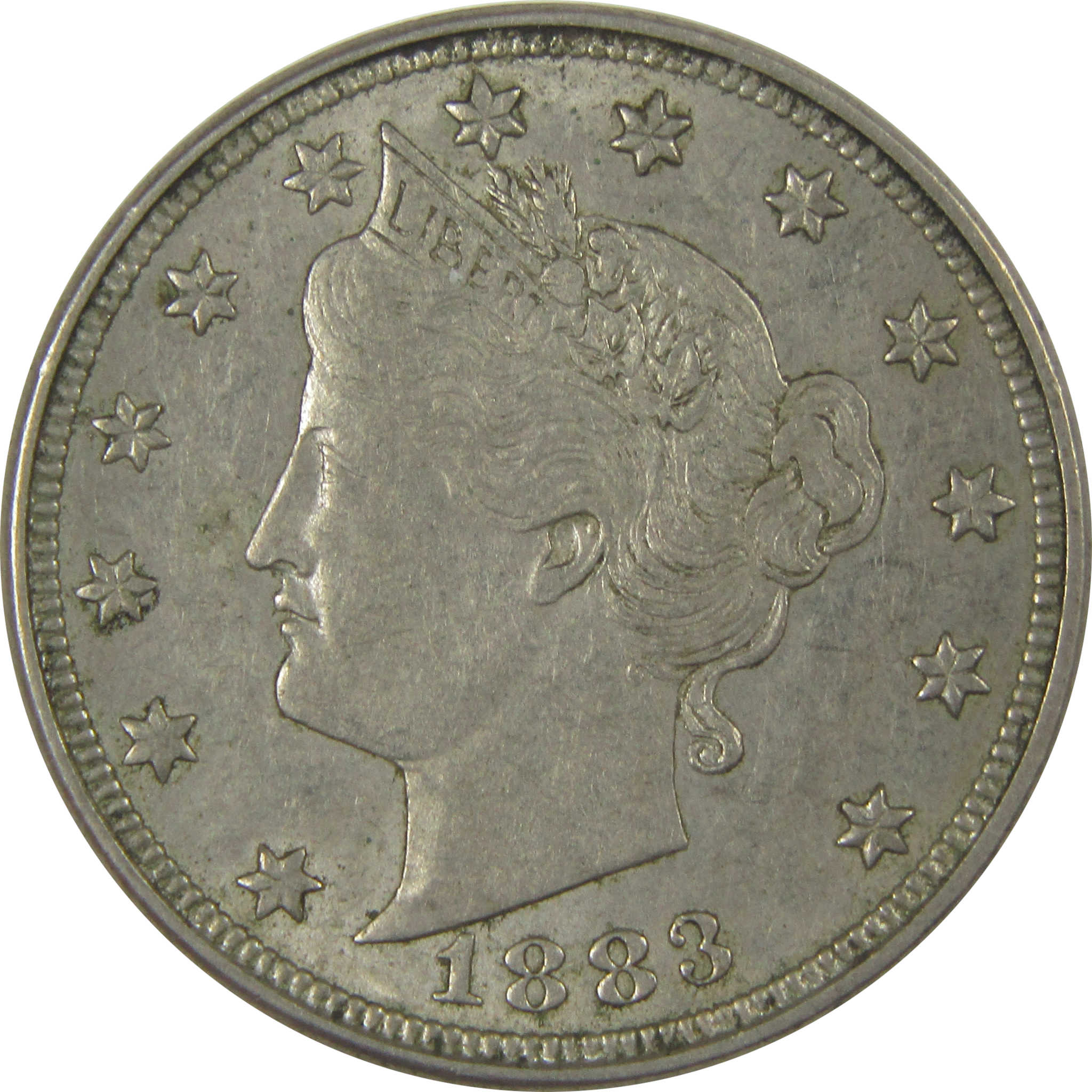 1883 No Cents Liberty Head V Nickel XF EF Extremely Fine SKU:CPC0925