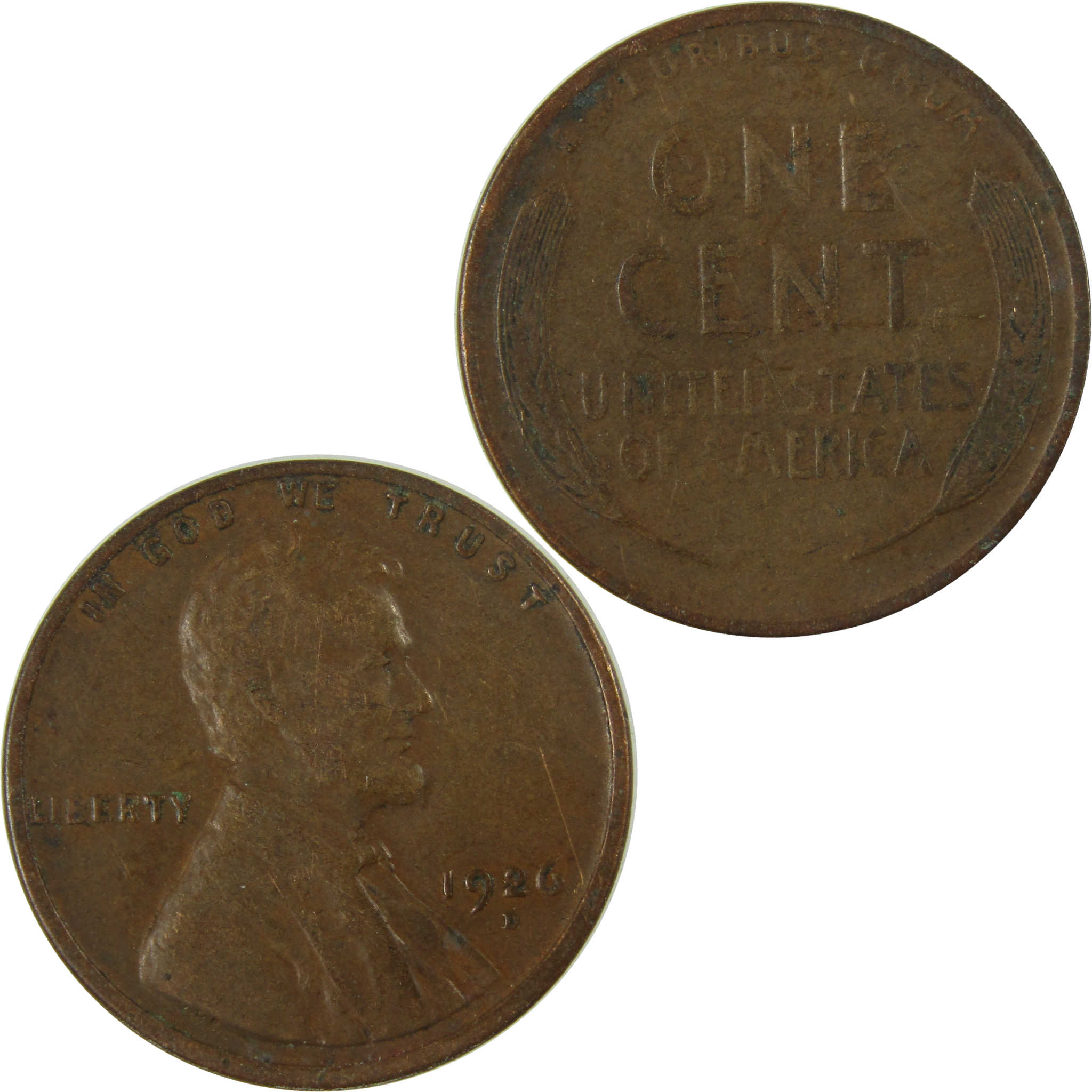 1926 D Lincoln Wheat Cent F Fine Penny 1c Coin Collectible SKU:I26733