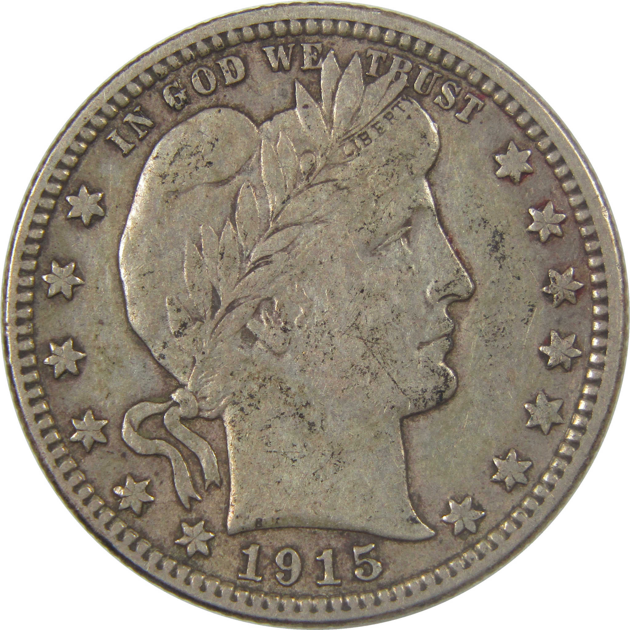 1915 D Barber Silver Quarter XF EF Extremely Fine 25c Coin Collectible