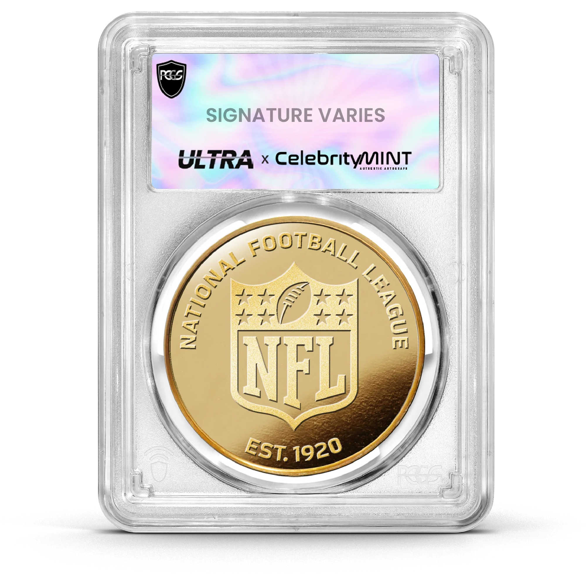 NFL Hall of Fame Silver Series Autographed Coin Mystery Box SKU:OPC252