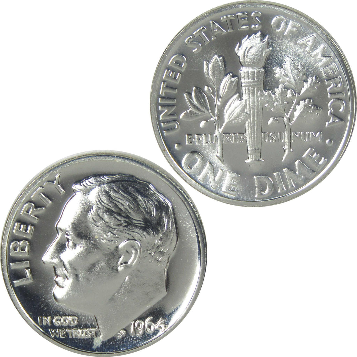 1964 Roosevelt Silver Dime Proof 10c Coin Collectible