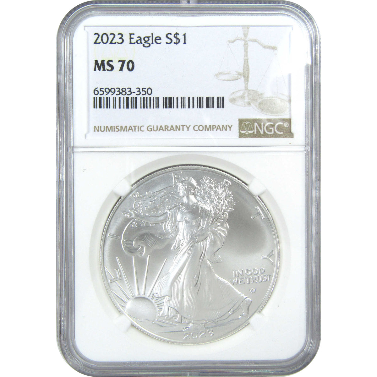 2023 American Silver Eagle MS 70 NGC Uncirculated $1 Coin Collectible