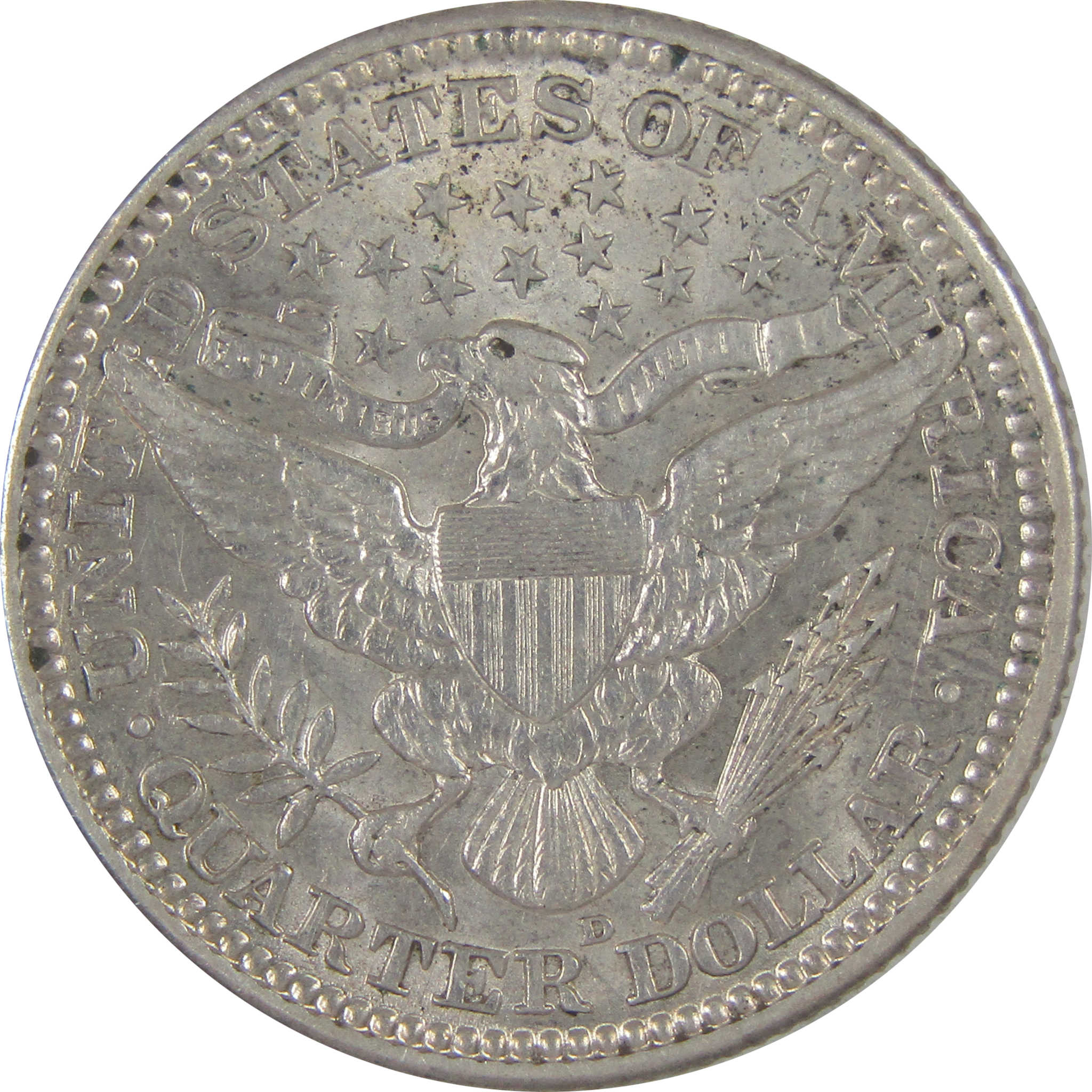 1915 D Barber Quarter AU About Uncirculated Silver 25c Coin SKU:I18736
