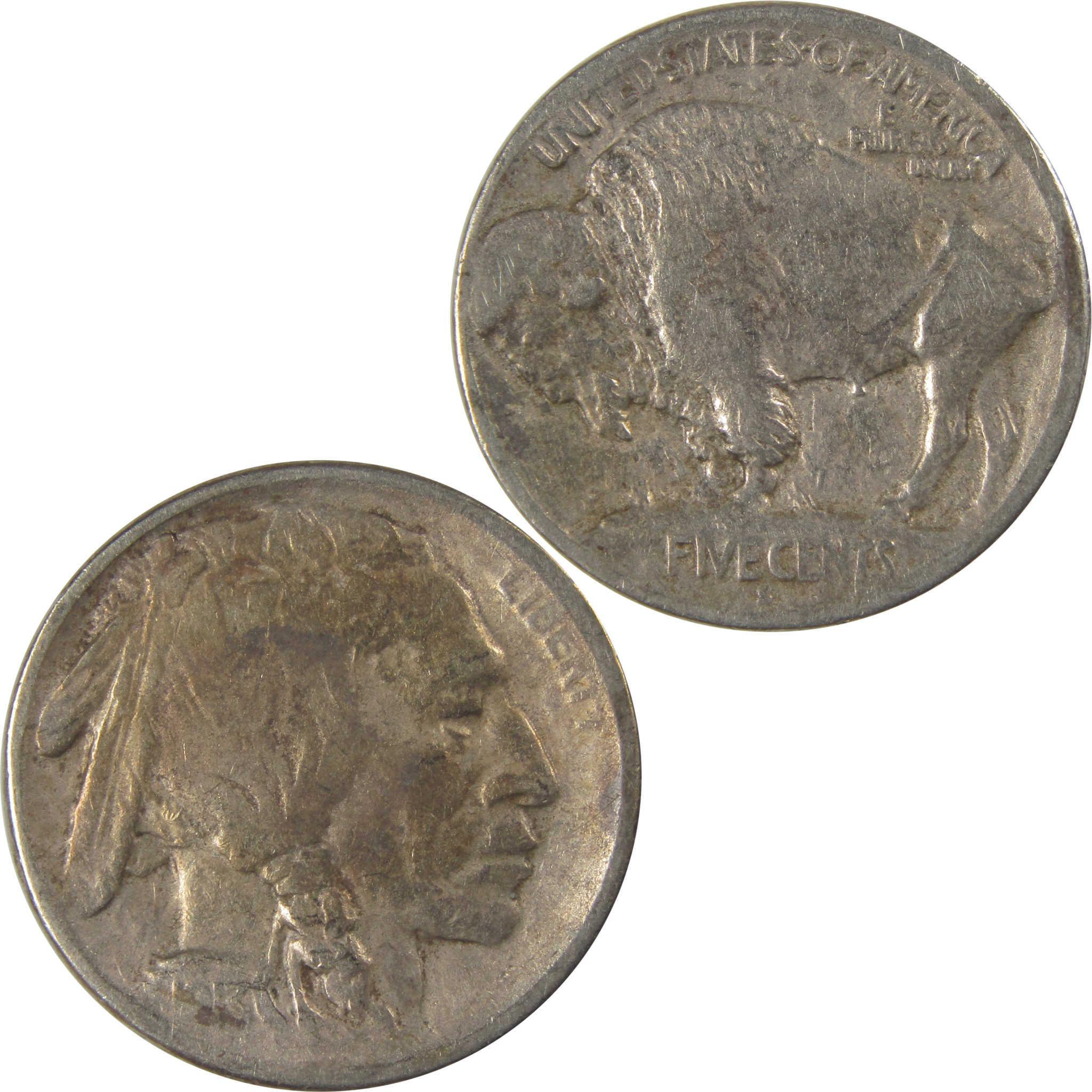 1913 S Type 1 Indian Head Buffalo Nickel F Fine Details SKU:I22911