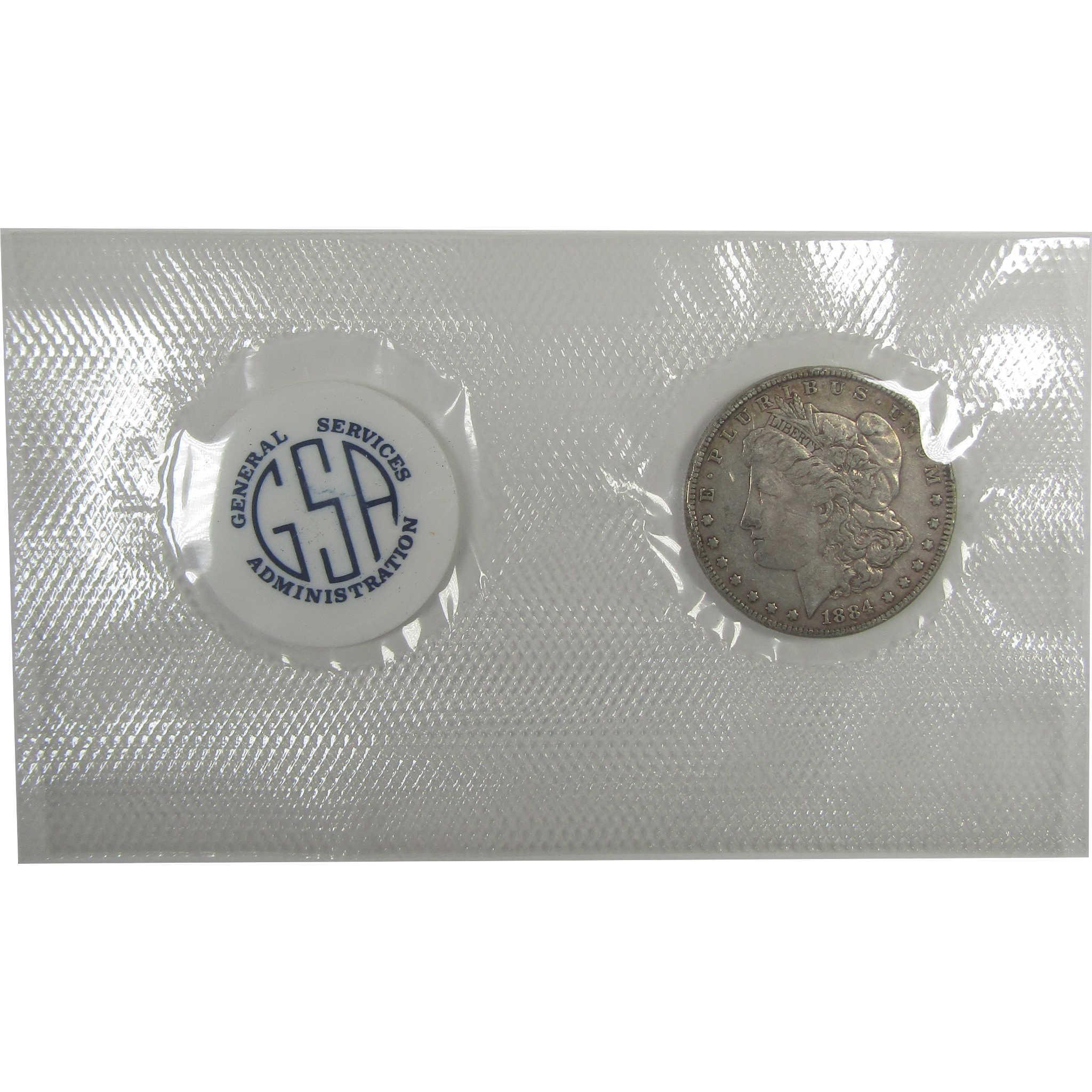 1884 GSA Morgan Dollar VF Very Fine Silver OGP Soft Pack SKU:CPC0964 - Morgan coin - Morgan silver dollar - Morgan silver dollar for sale - Profile Coins & Collectibles