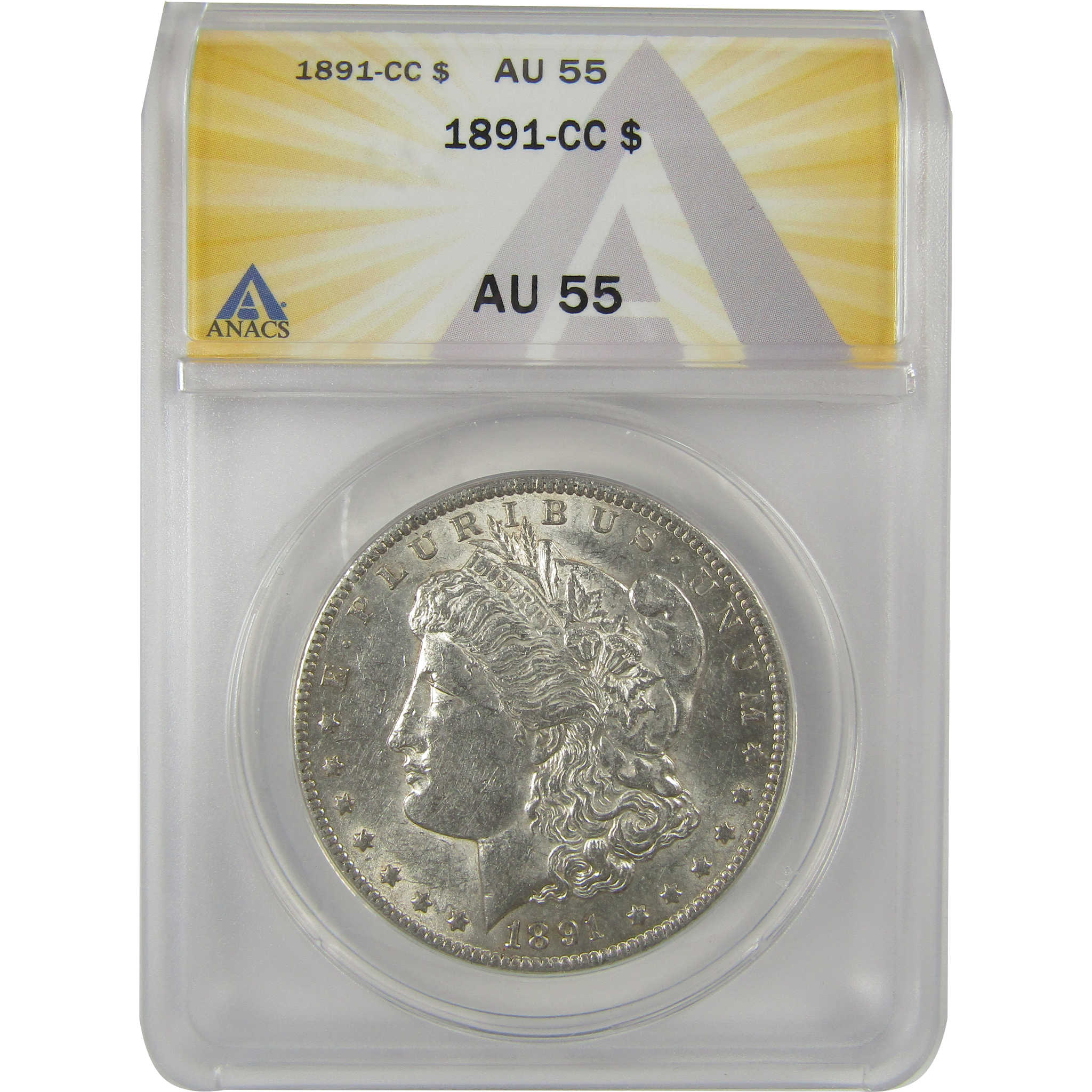 1891 CC Morgan Dollar AU 55 ANACS Silver $1 Coin SKU:I20788 - Morgan coin - Morgan silver dollar - Morgan silver dollar for sale - Profile Coins & Collectibles