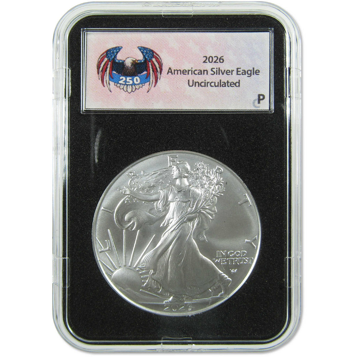 2026 American Silver Eagle Uncirculated with USA 250th Lighthouse Slab