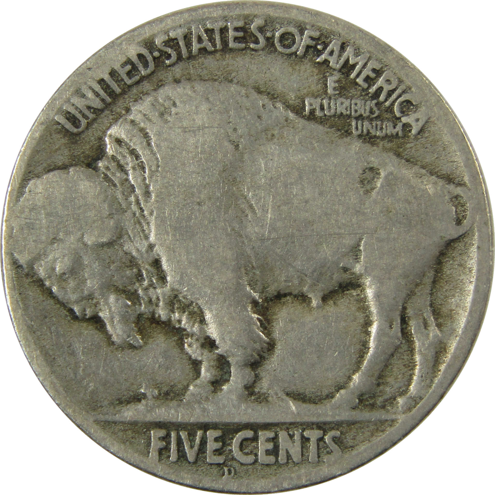 1919 D Indian Head Buffalo Nickel G Good Details 5c Coin SKU:I28124