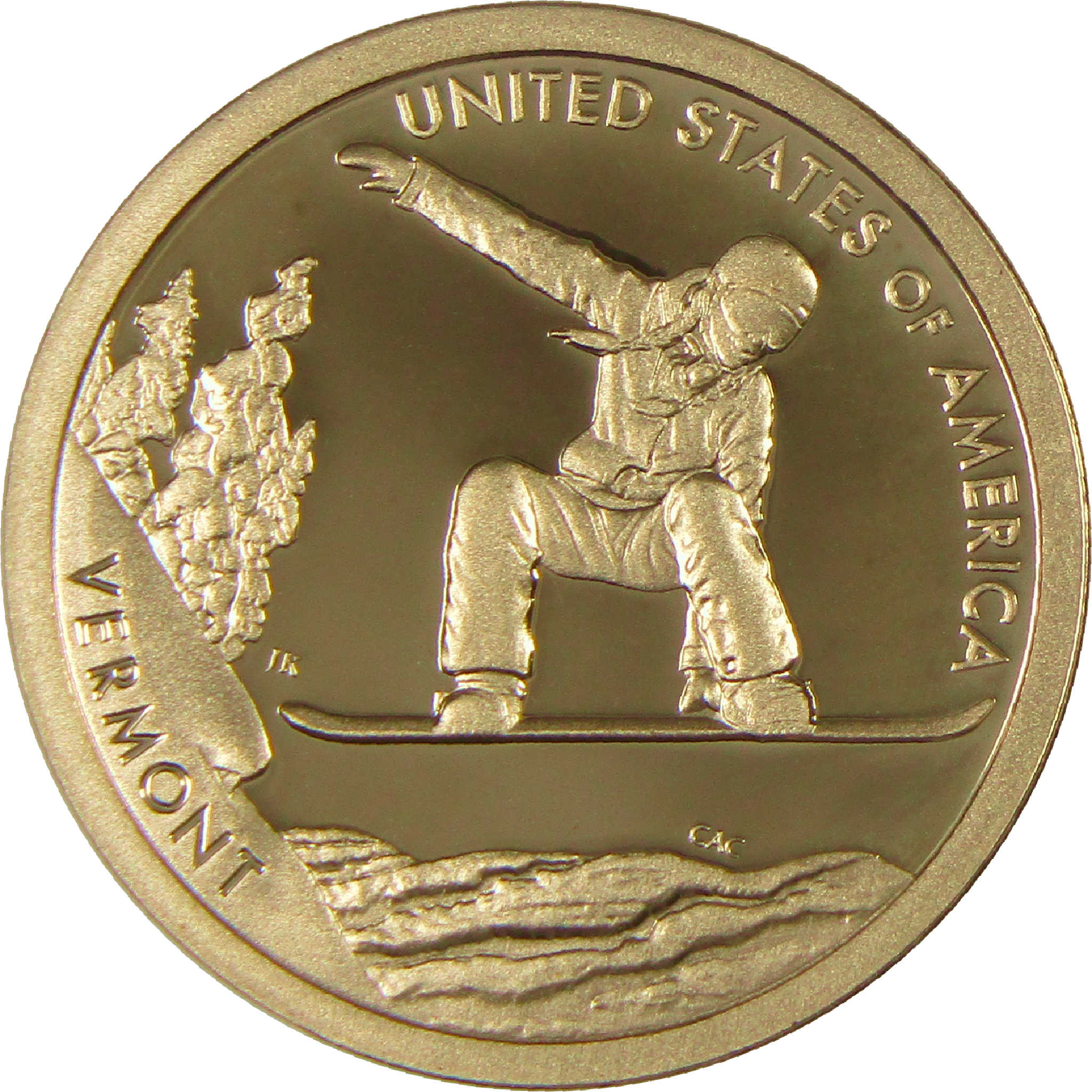 2022 S Vermont Snowboarding American Innovation Dollar Choice Proof