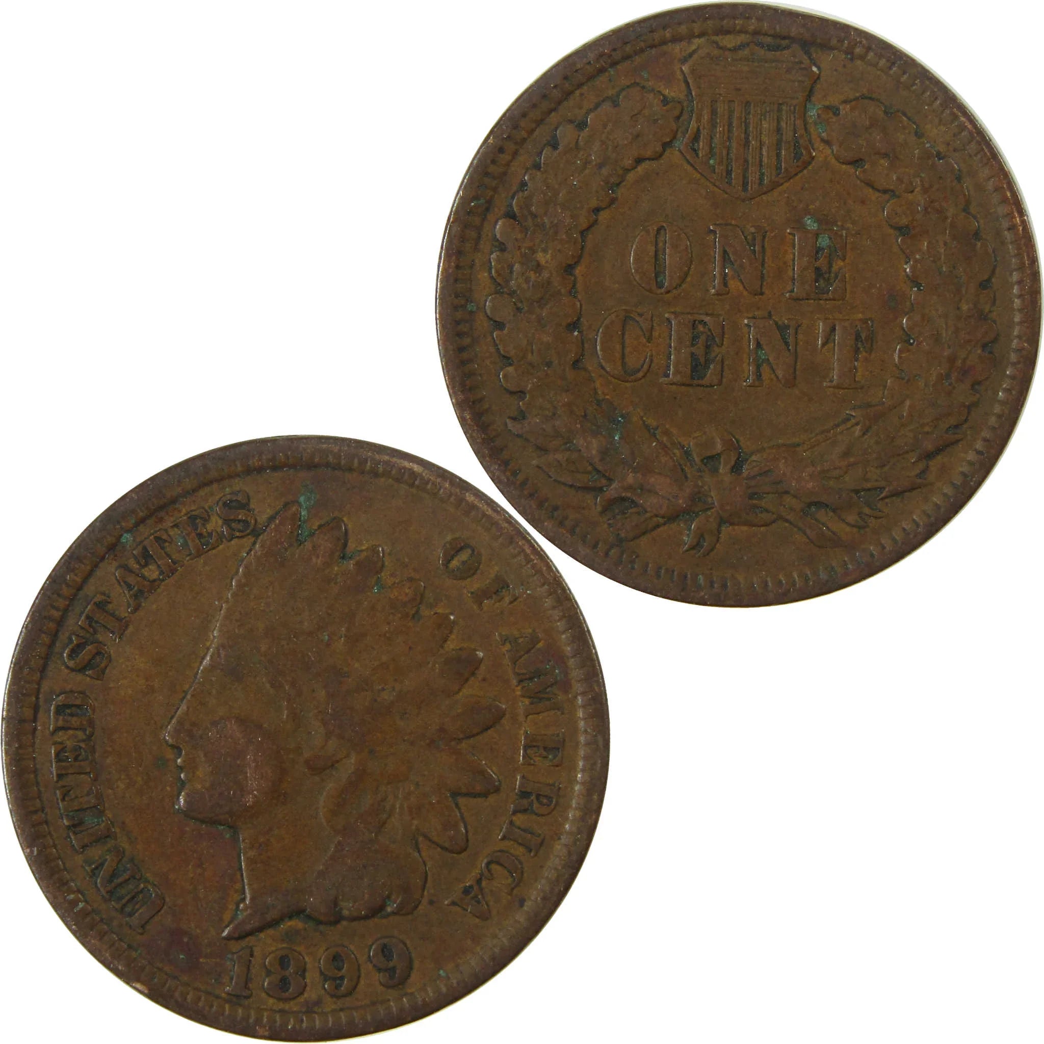 1899 Indian Head Cent VG Very Good Penny 1c Coin SKU:I26940