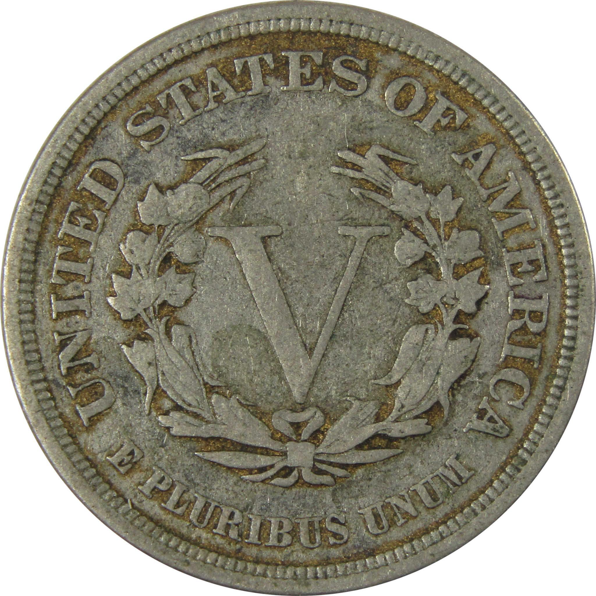1883 No Cents Liberty Head V Nickel VF Very Fine 5c Coin SKU:I26512