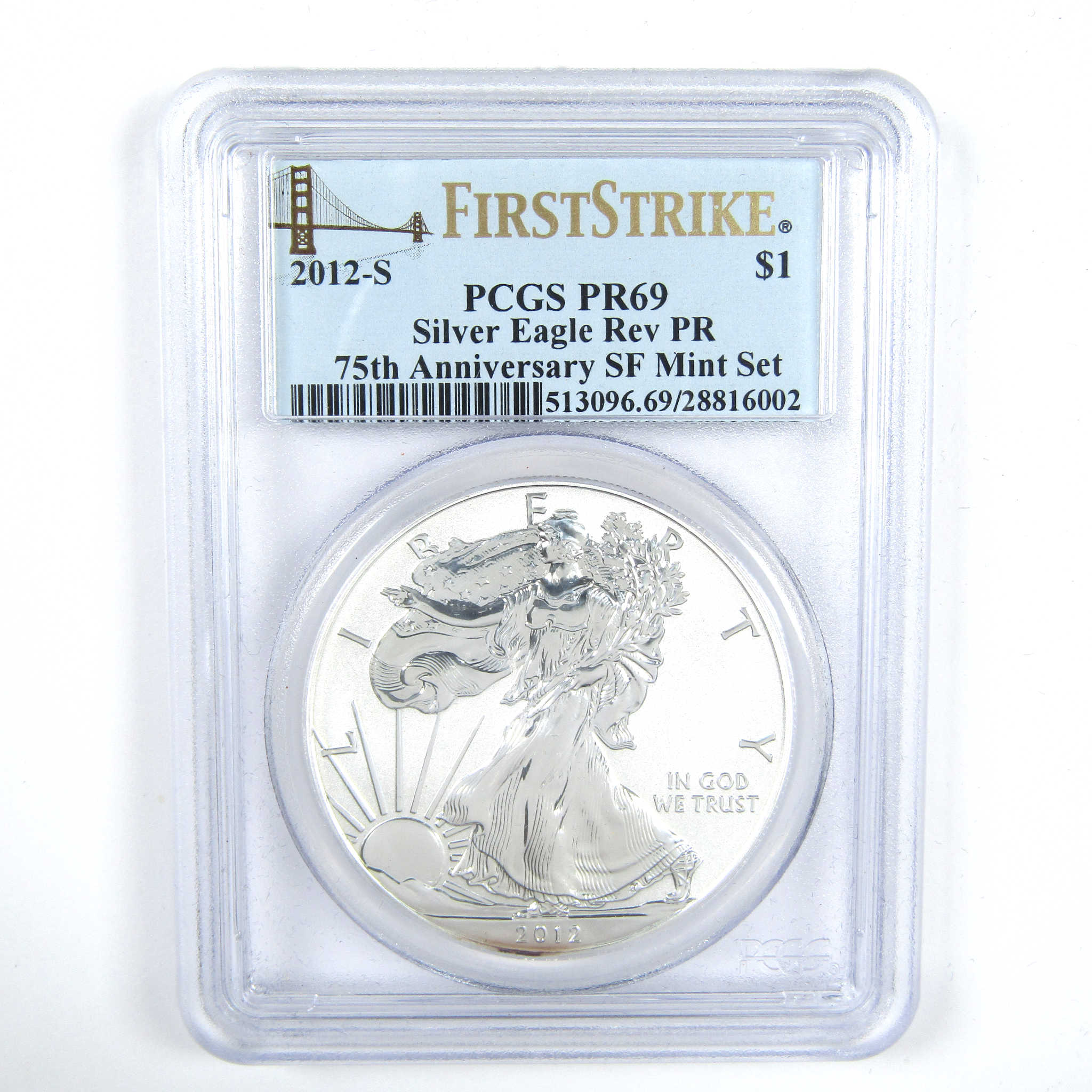 2012 S American Silver Eagle PR 69 PCGS $1 Reverse Proof SKU:CPC6858