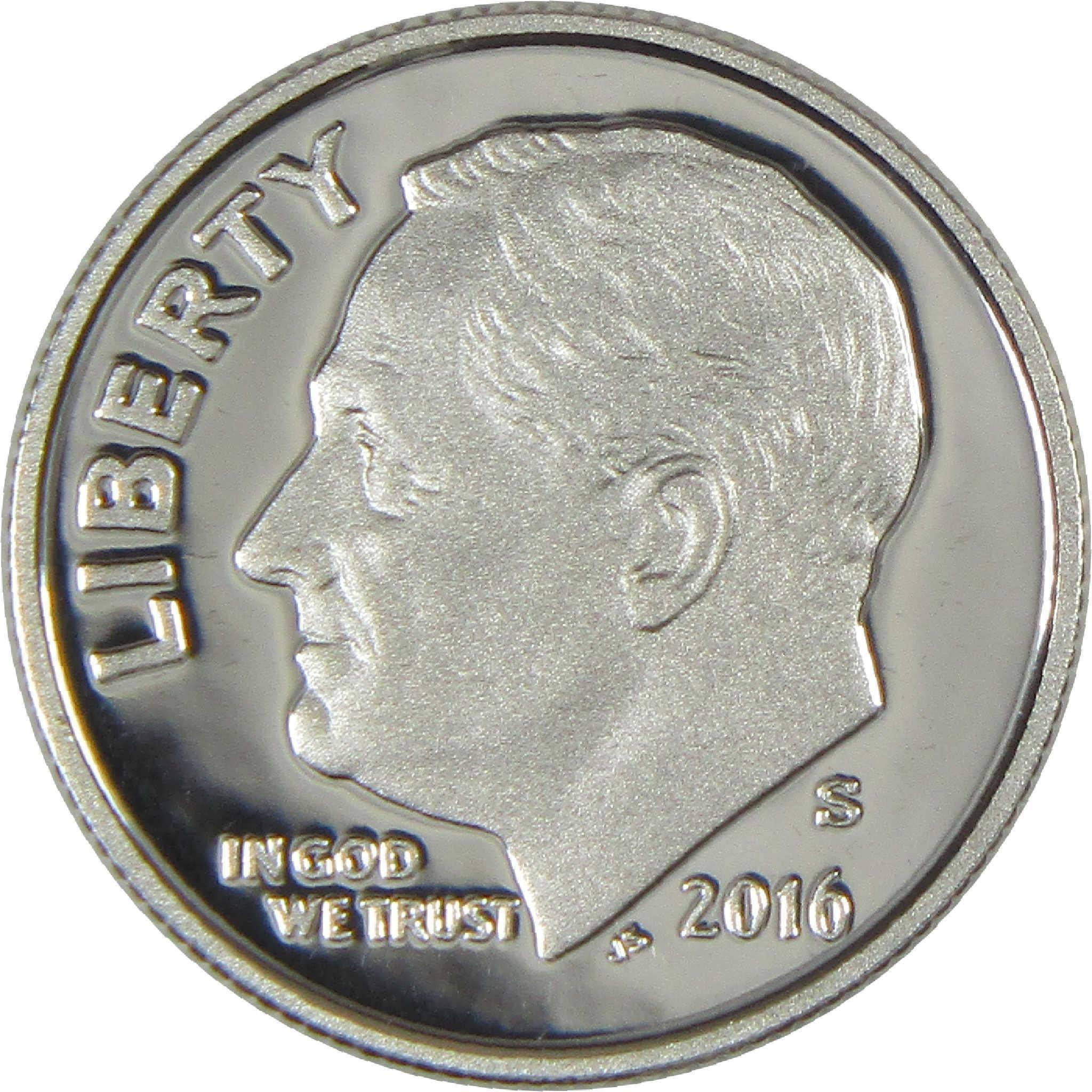 2016 S Roosevelt Dime Choice Proof Silver 10c Coin