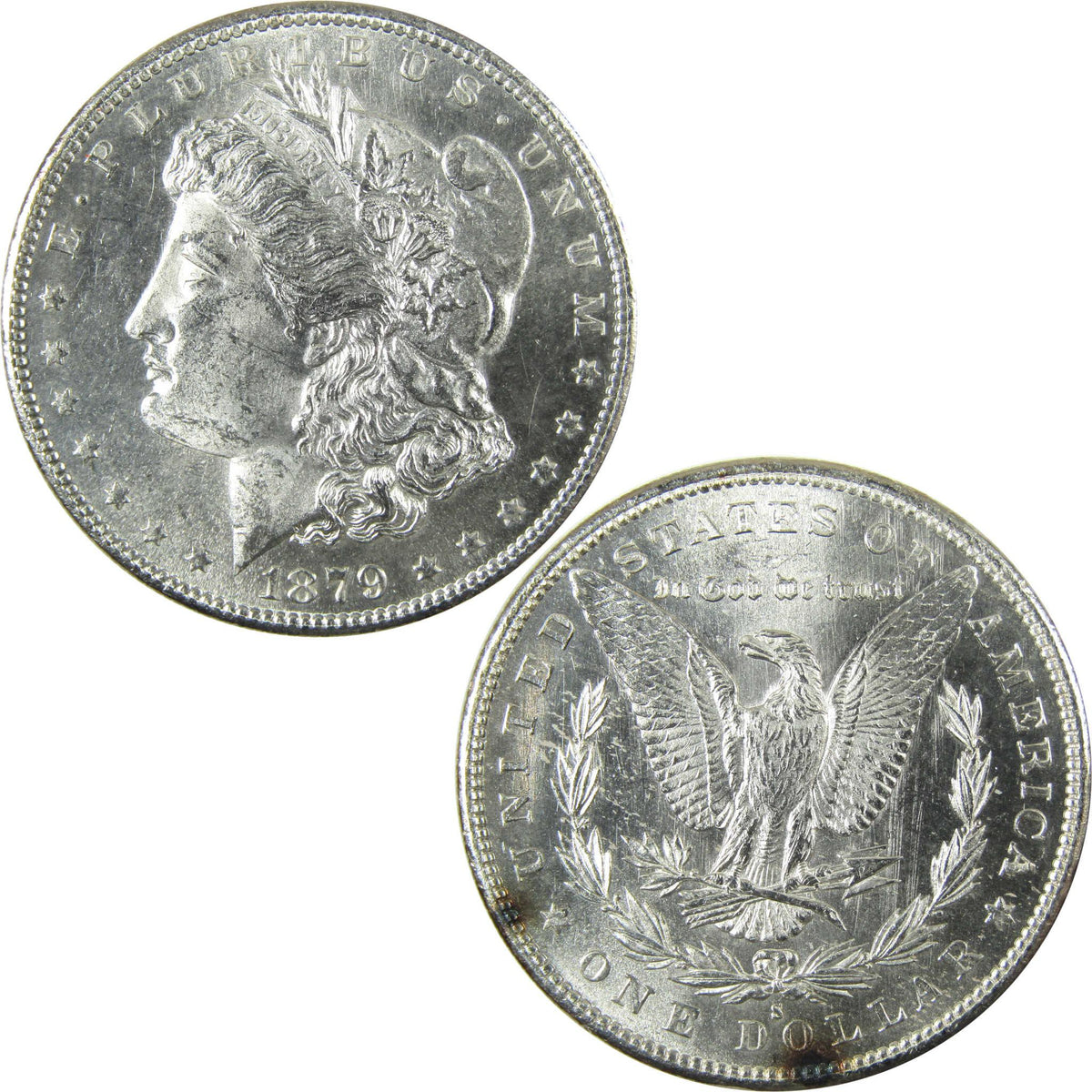 1879 S Rev 79 Morgan Silver Dollar Uncirculated Mint State SKU:I27079 - Morgan coin - Morgan silver dollar - Morgan silver dollar for sale - Profile Coins & Collectibles