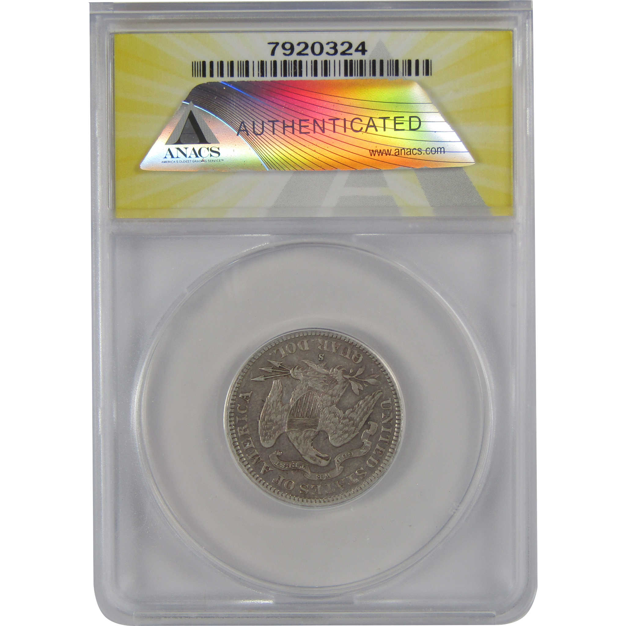 1891 S Seated Liberty Quarter EF 45 ANACS Silver 25c Coin SKU:CP163